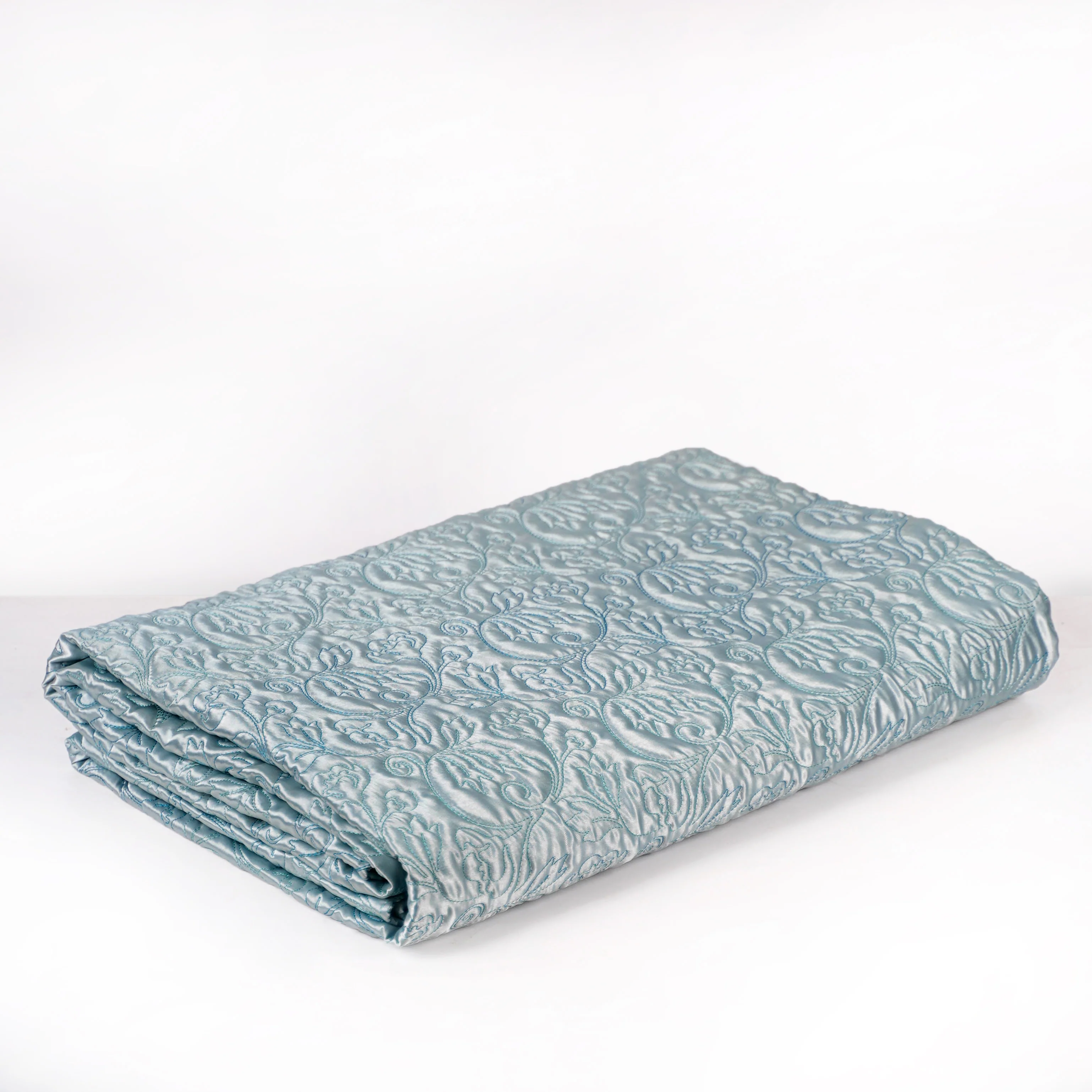Satin Bed Cover And Pillow Cover Set Of 3 - Image 9