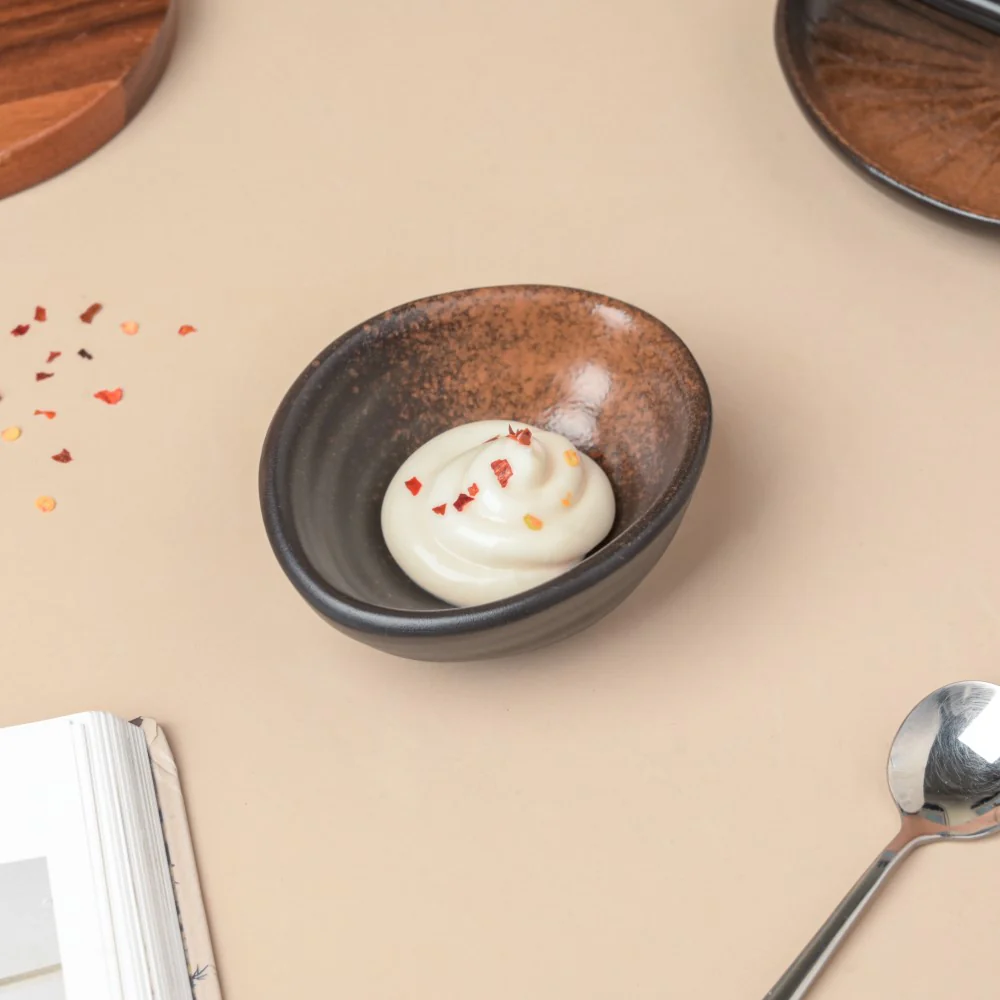 Savanna Stoneware Dip Bowl Earthy Brown 50ml