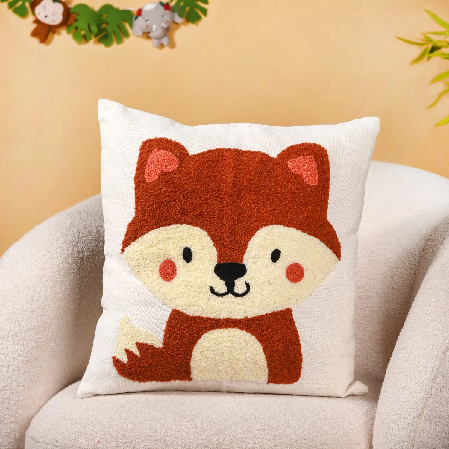 Savanna Stories Embroidered Cushion Cover Set Of 2 40x40cm - Image 5