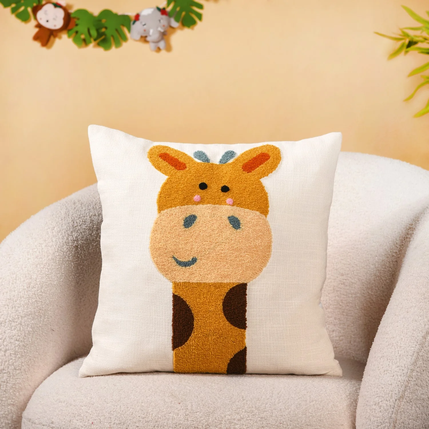 Savanna Stories Embroidered Cushion Cover Set Of 2 40x40cm - Image 6
