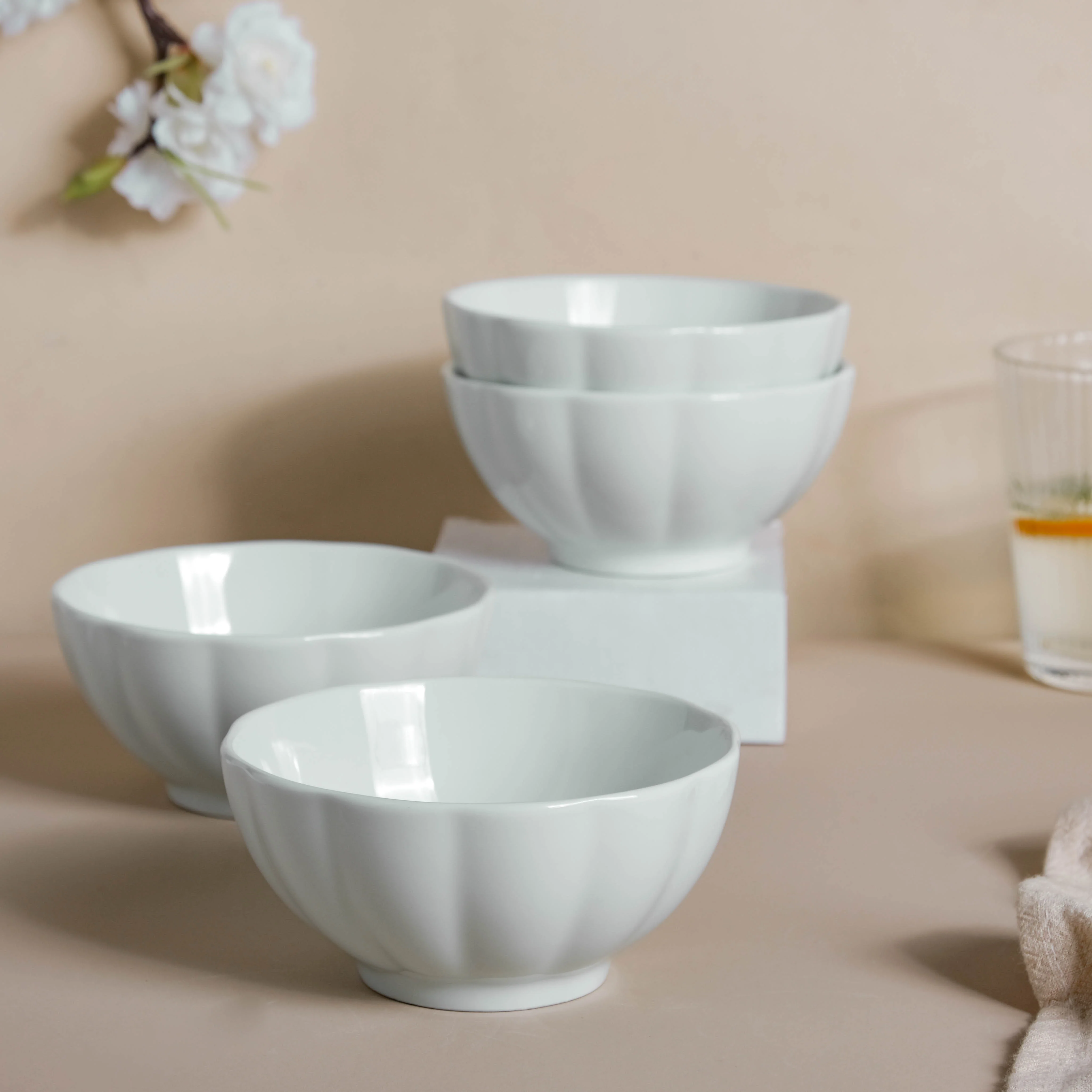 Scalloped Mint Bowl Set of 4 - Image 5