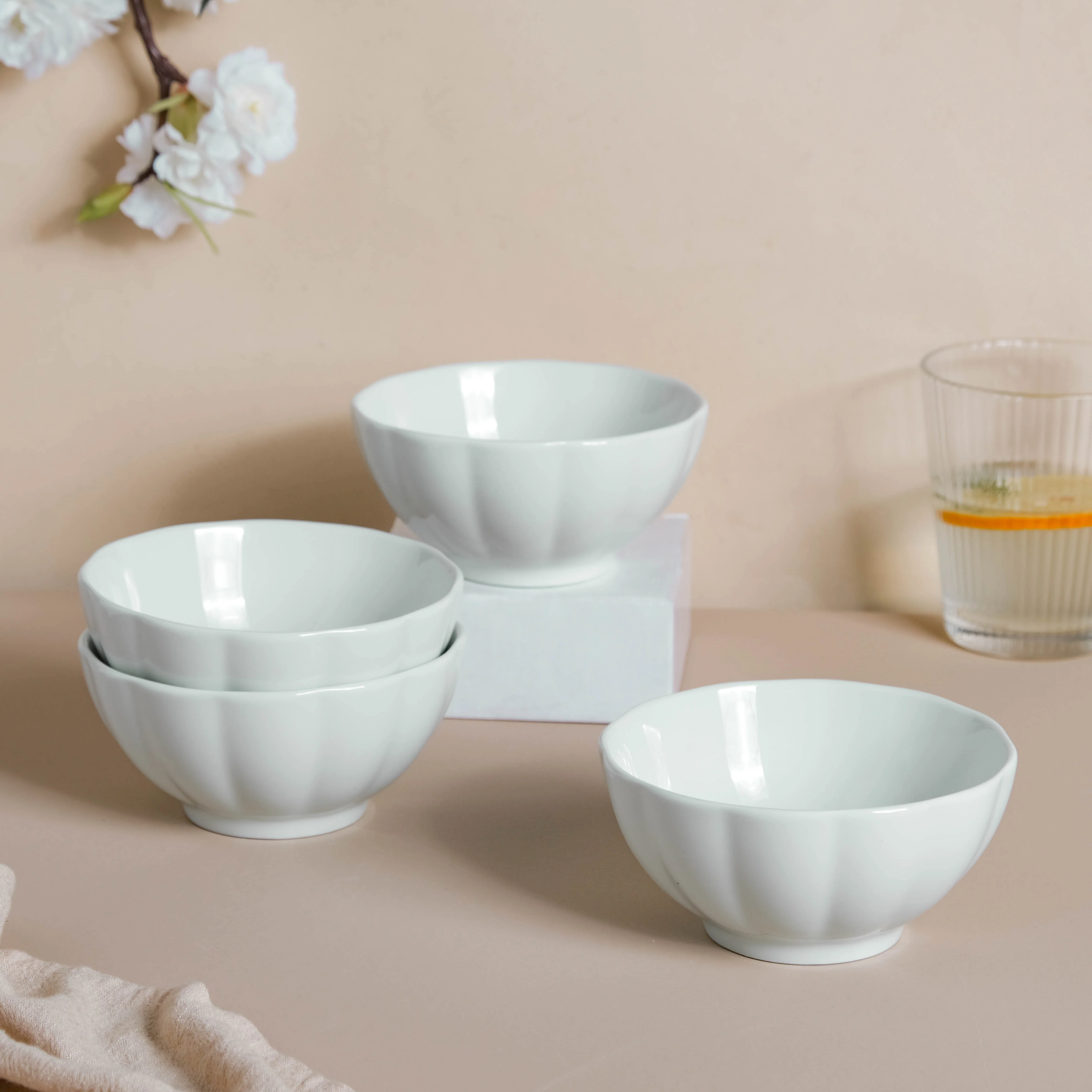 Scalloped Mint Bowl Set of 4 - Image 6