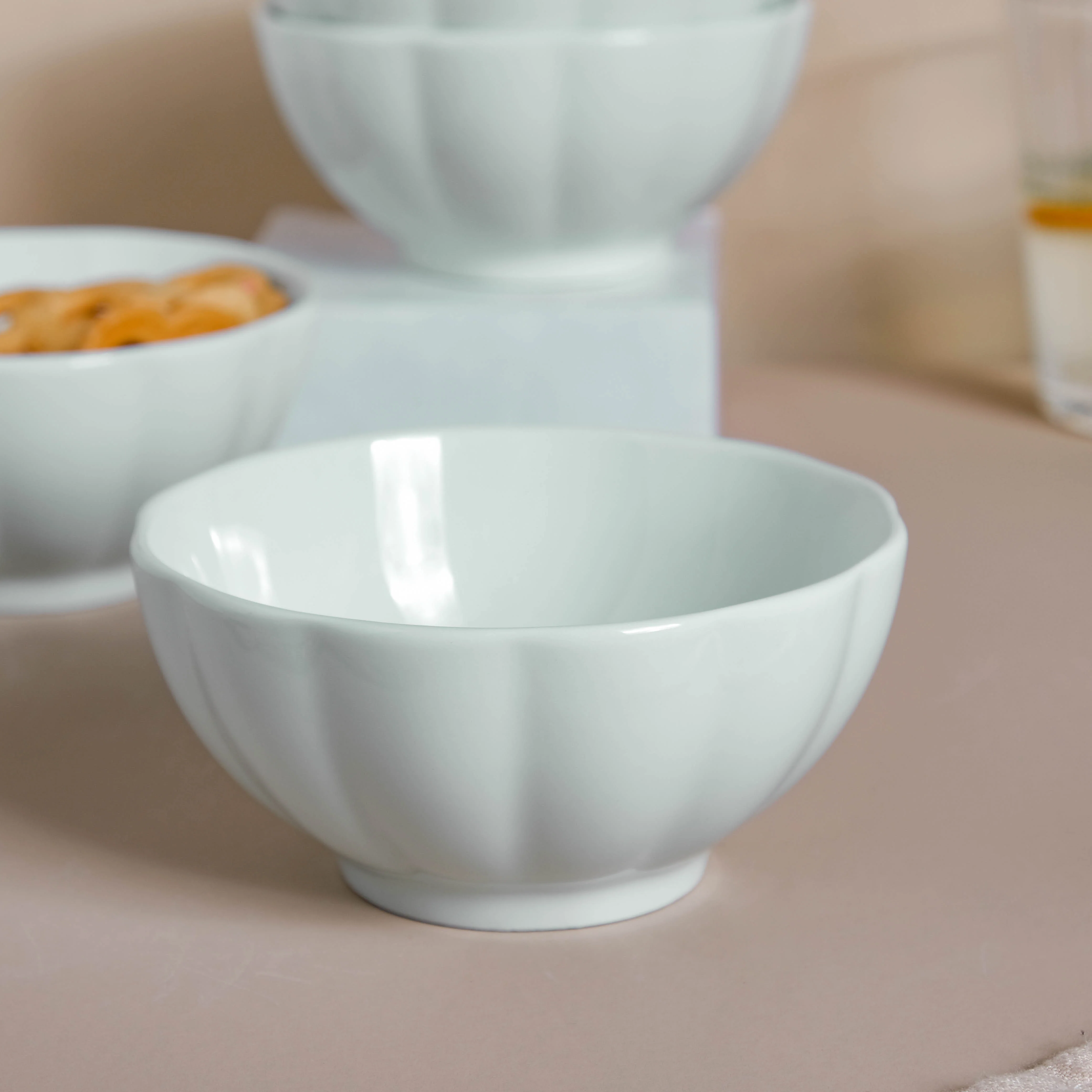 Scalloped Mint Bowl Set of 4 - Image 7