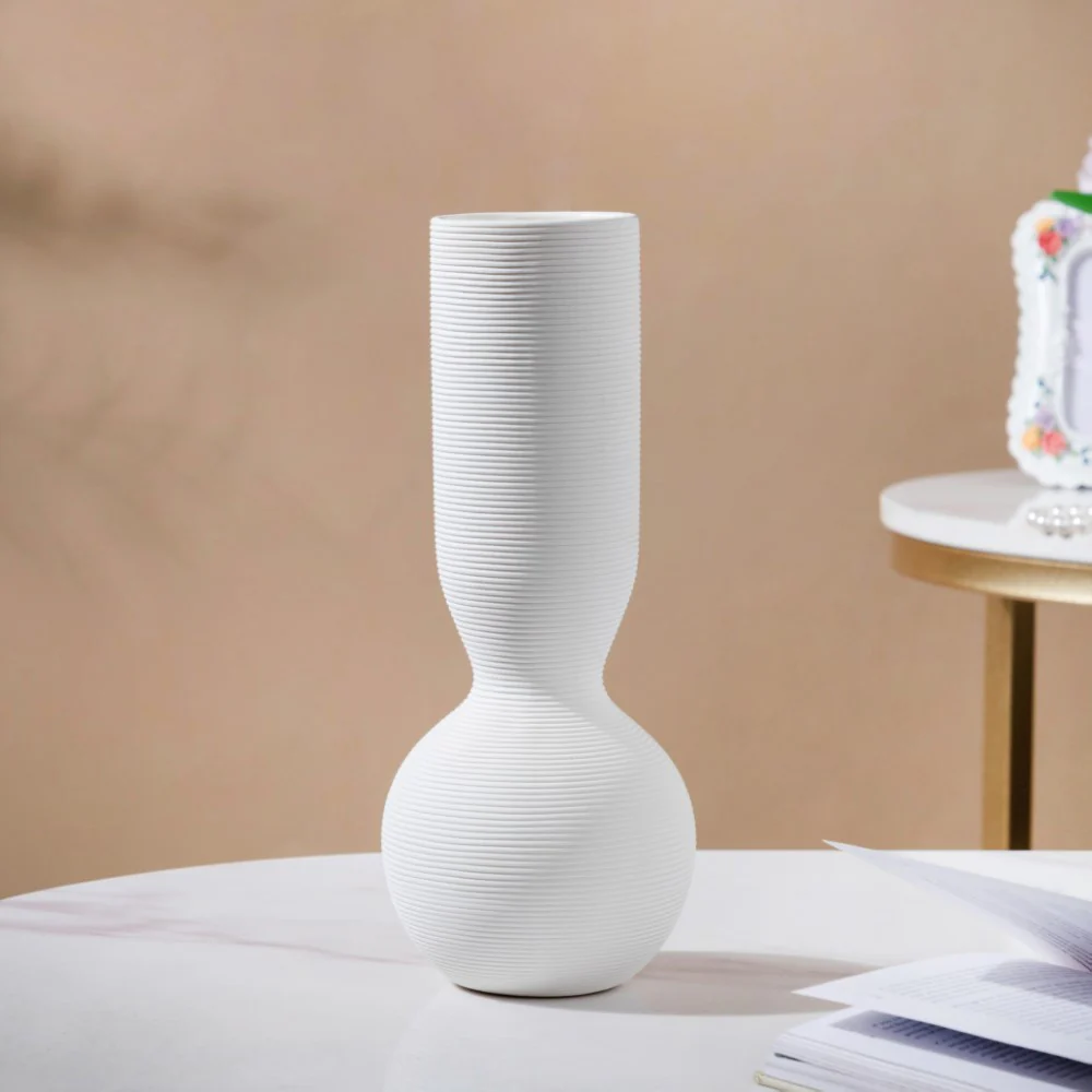 Scandinavian Round Bottom Ceramic Vase - Image 3