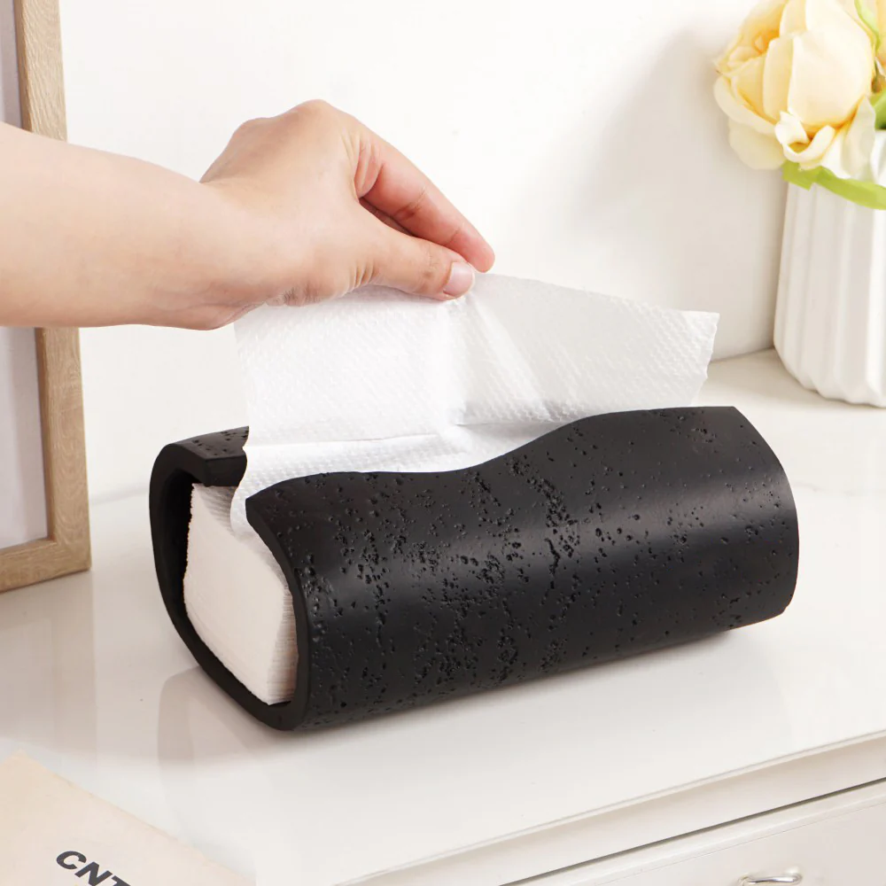 Sculpt Wave Tissue Holder Black - Image 3