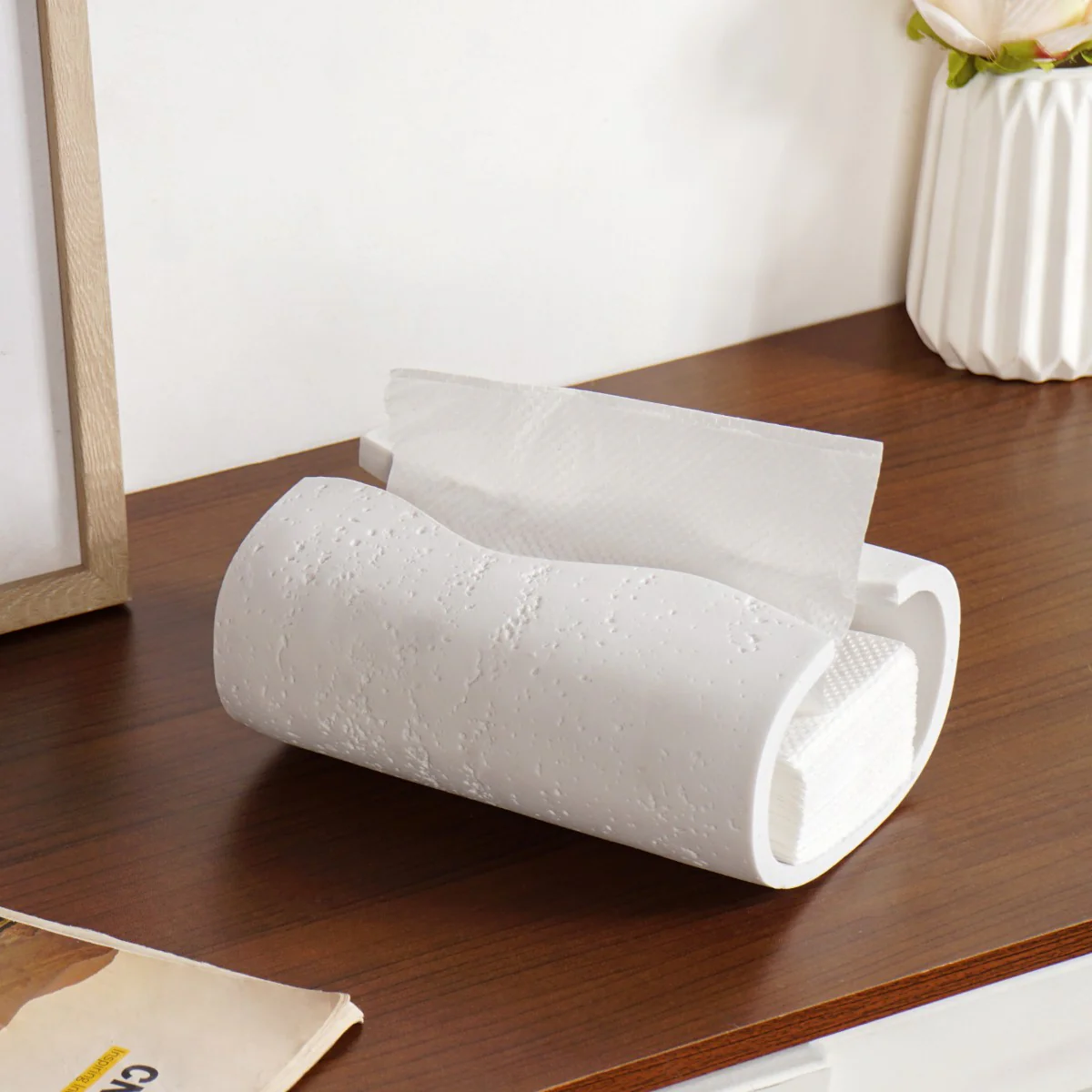 Contemporary Tissue Holder White - Image 2