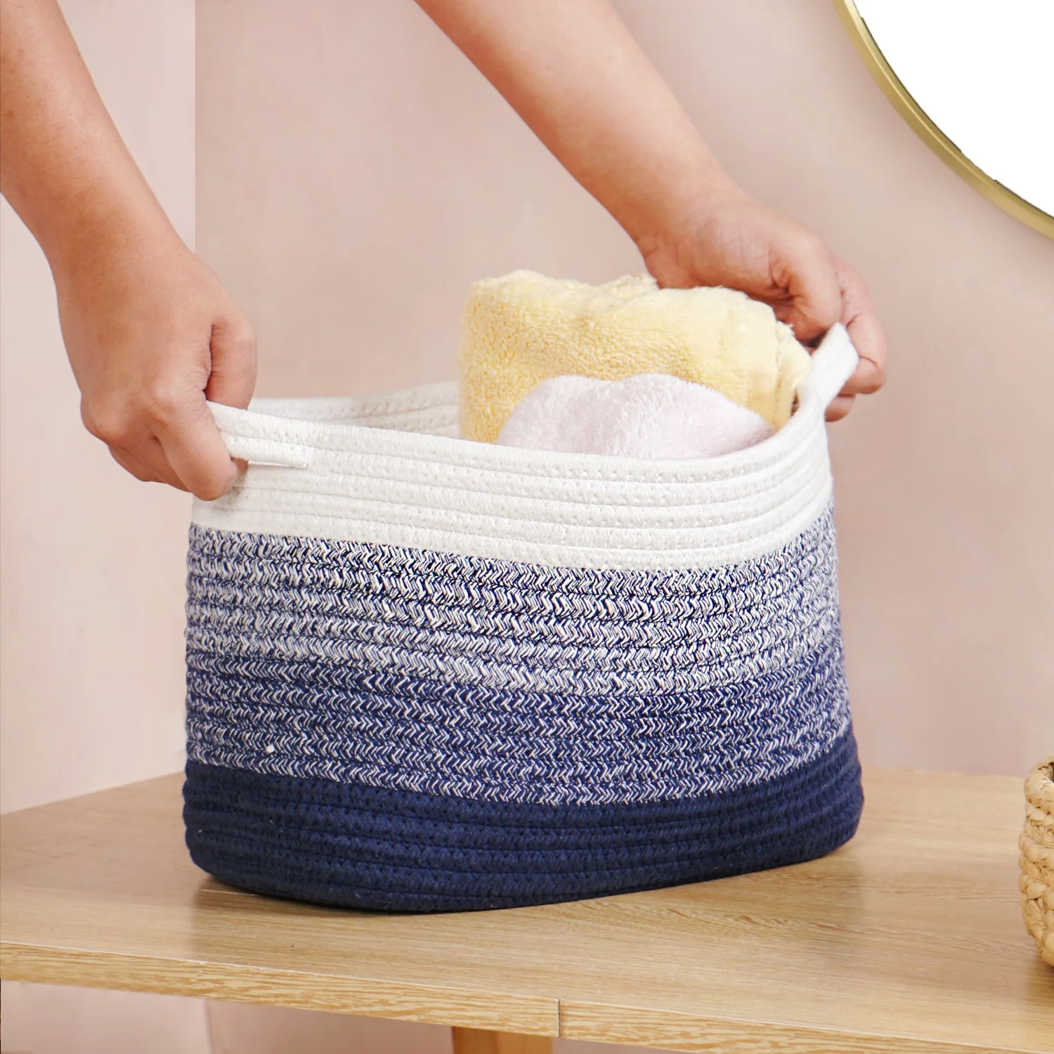 Sea Shore Laundry Basket 20cm - Image 3
