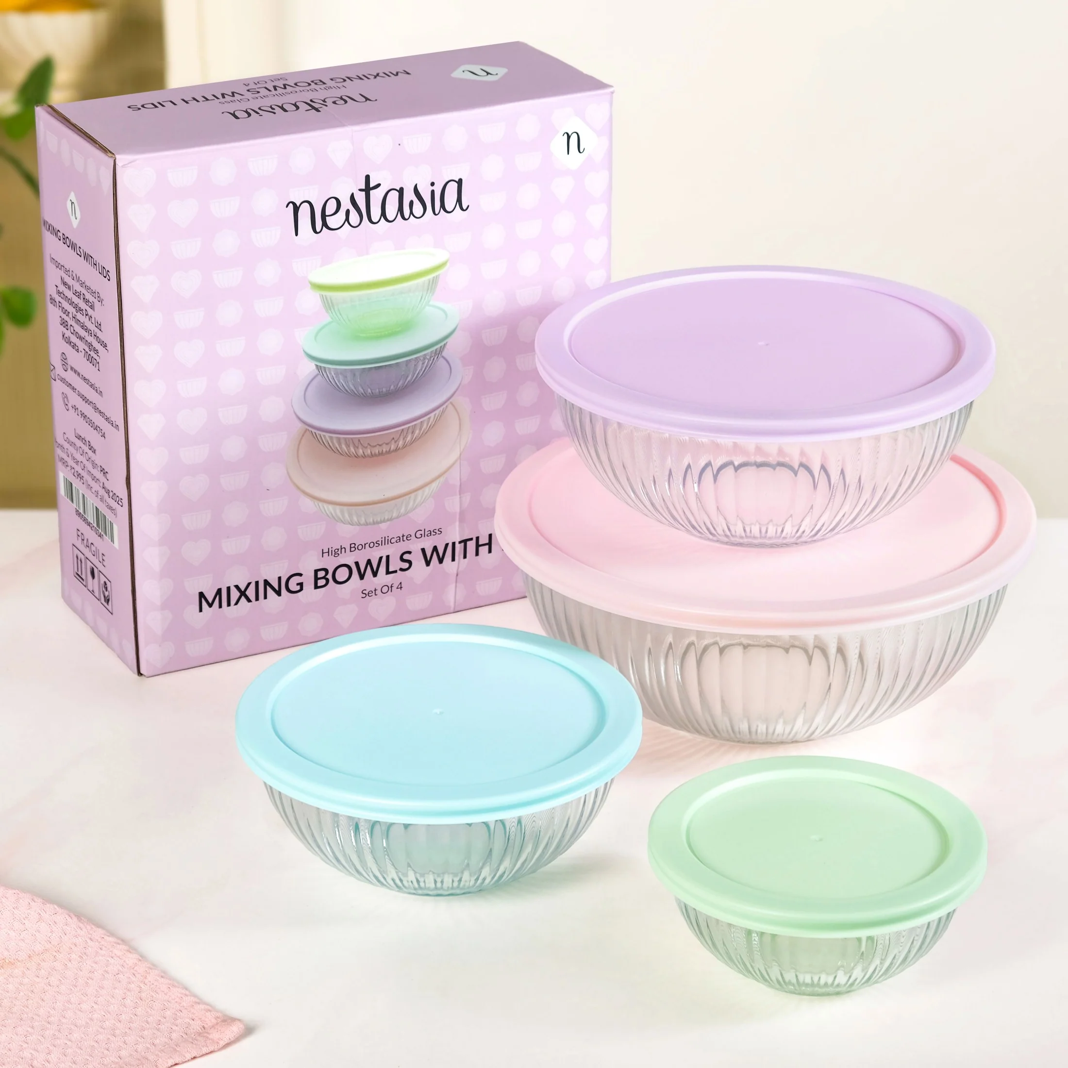 Sealpro Fluted Glass Container Set Of 4 S 500ml M 1000ml L 2000ml XL 3500ml - Image 10