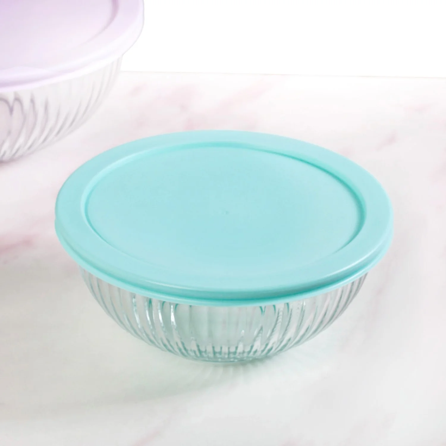 Sealpro Fluted Glass Mixing Bowls With Lids Set Of 3 S 500ml M 1000ml L 2000ml - Image 7