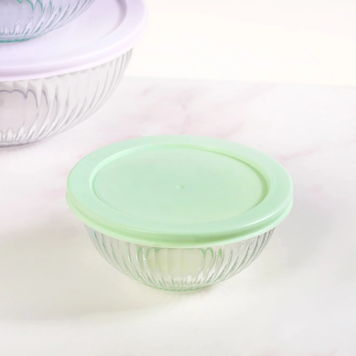 Sealpro Fluted Glass Mixing Bowls With Lids Set Of 3 S 500ml M 1000ml L 2000ml - Image 8