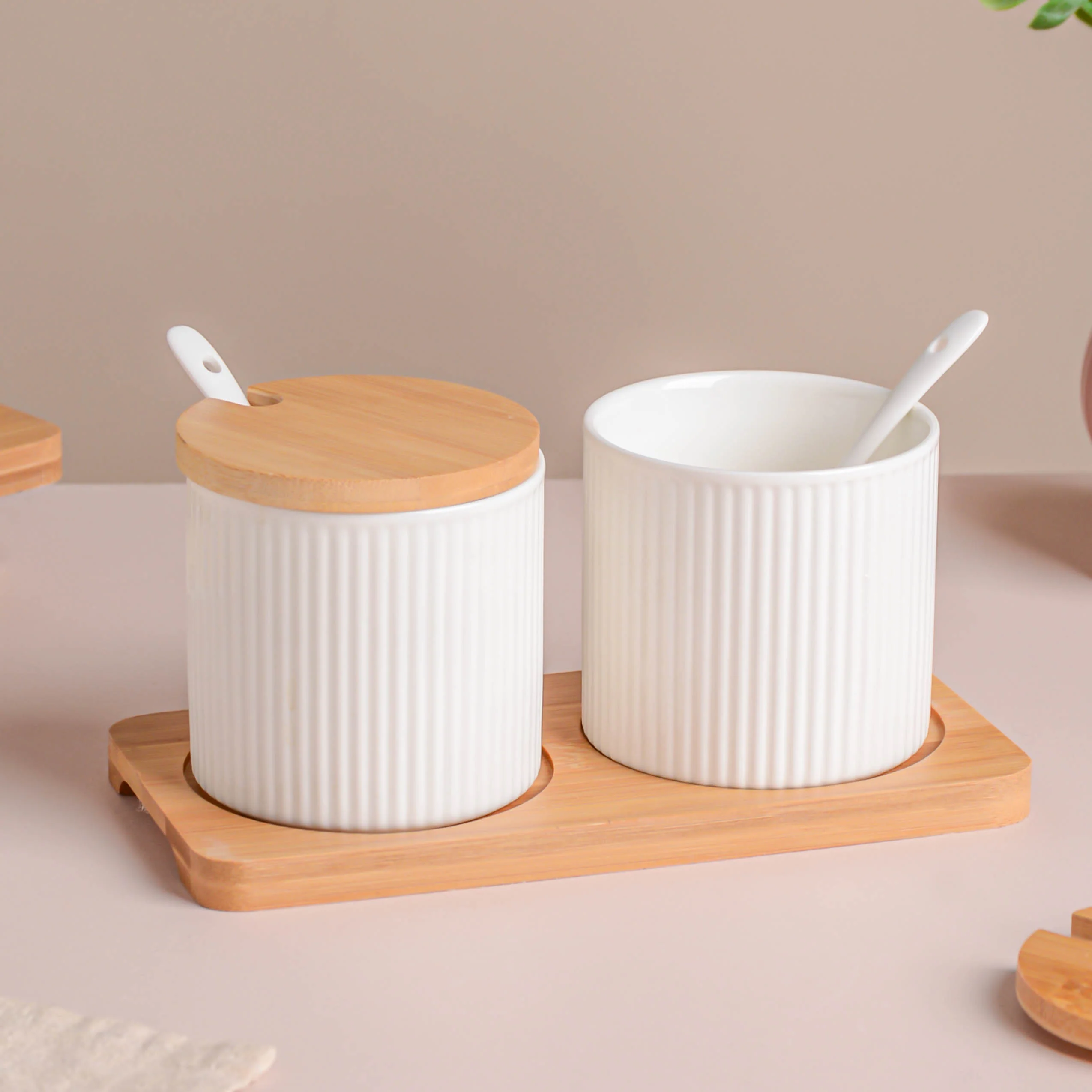 Seasoning Jar Set of 2 with Tray - Image 12