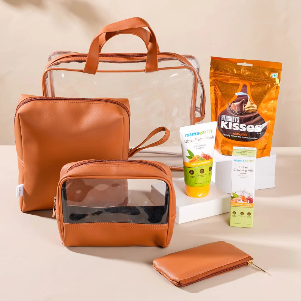 Self-Care Essentials Travel Kit Gift Hamper Set Of 4