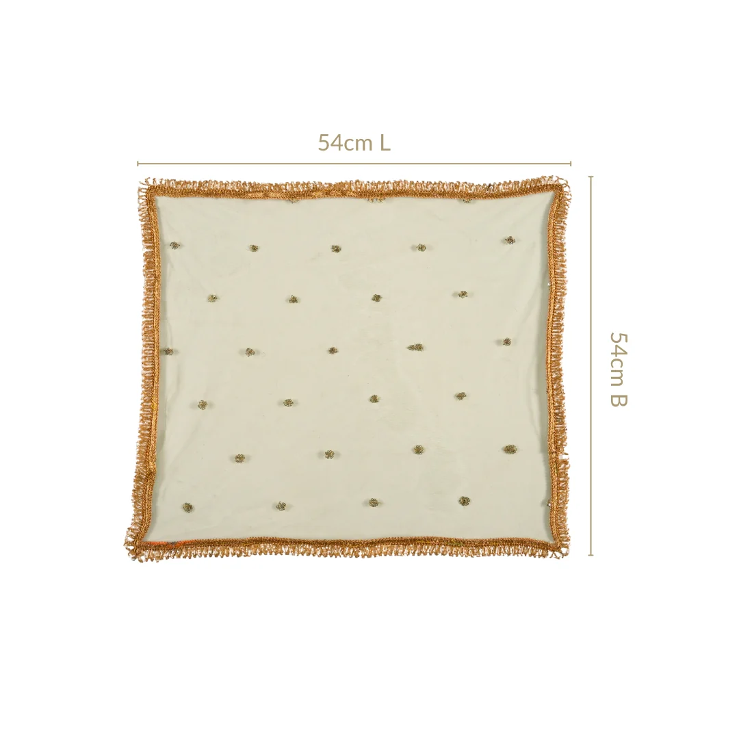 Sequinned Sage Thali Covers Set Of 2 - Image 3