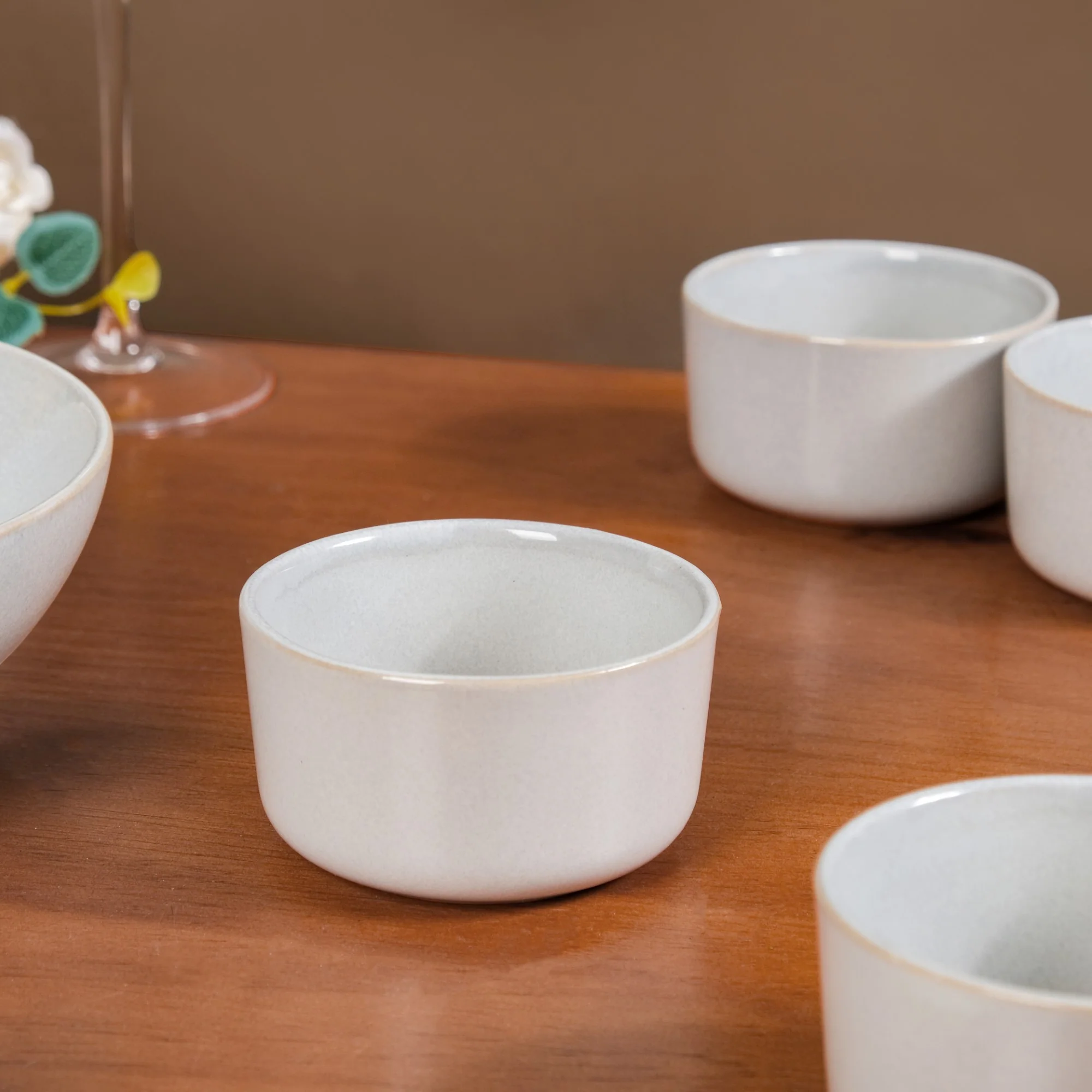 Sera Ceramic Small Bowl Light Grey Set Of 6 200ml - Image 2