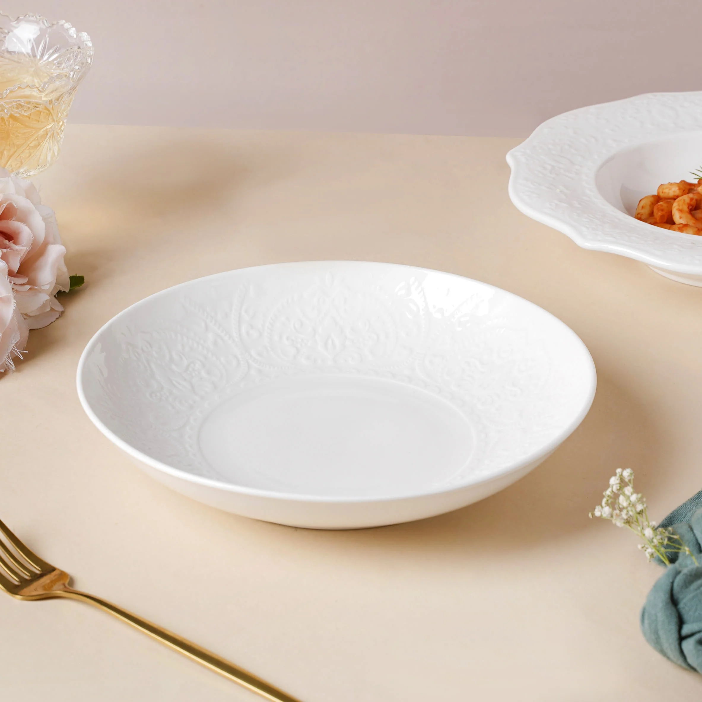 Serena Lily White Dinner Plate 9 Inch - Image 3