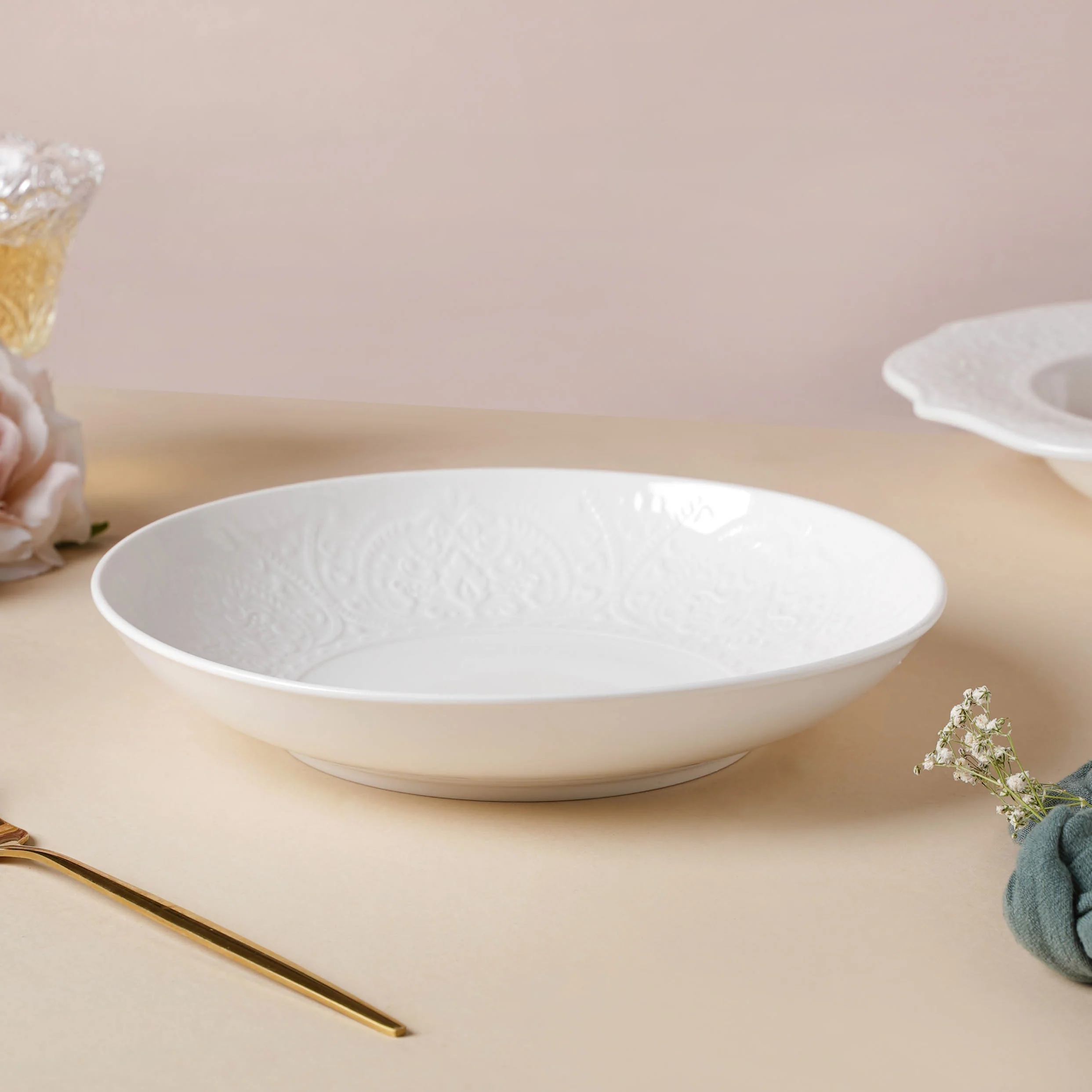 Serena Lily White Dinner Plate 9 Inch - Image 5