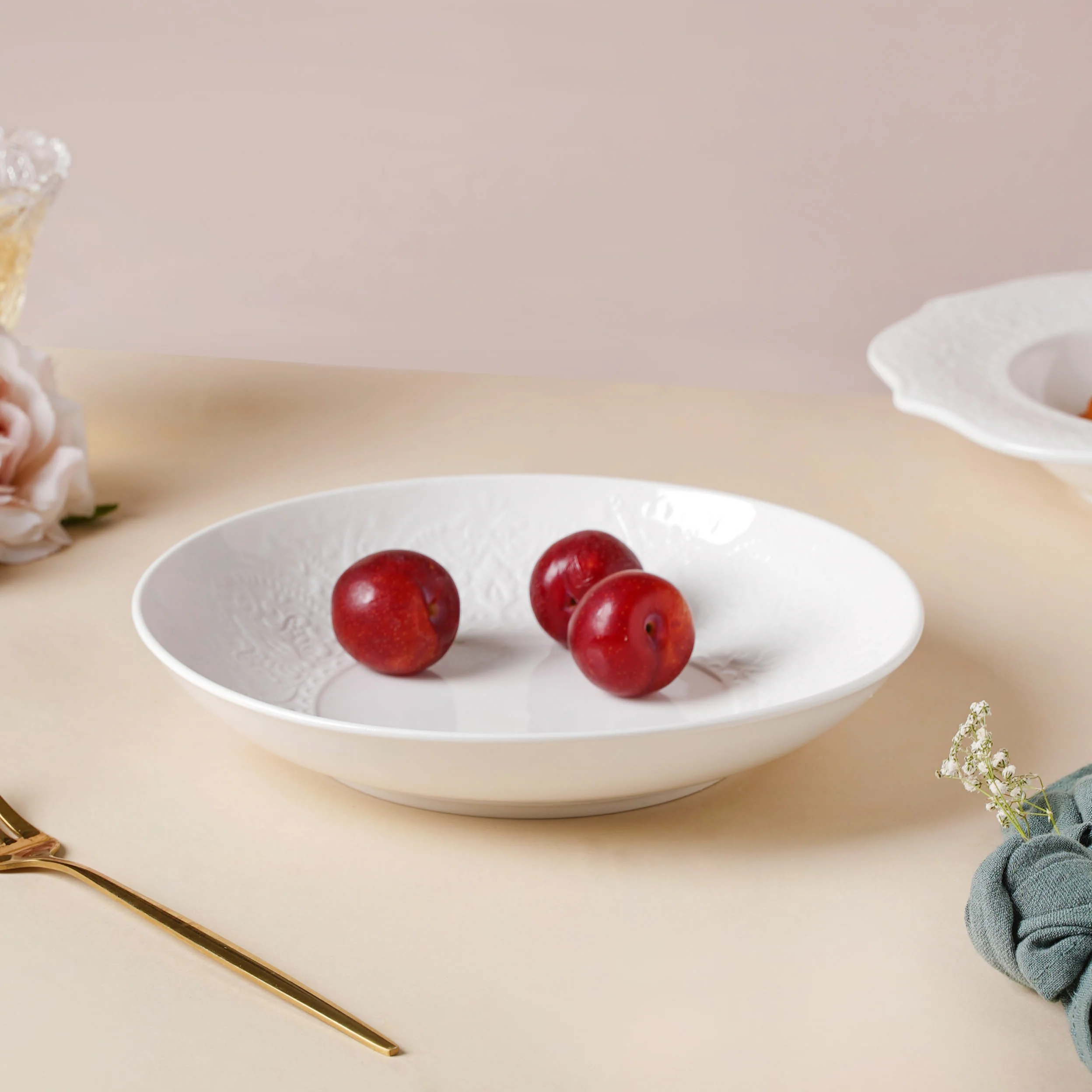 Serena Lily White Dinner Plate 9 Inch - Image 7