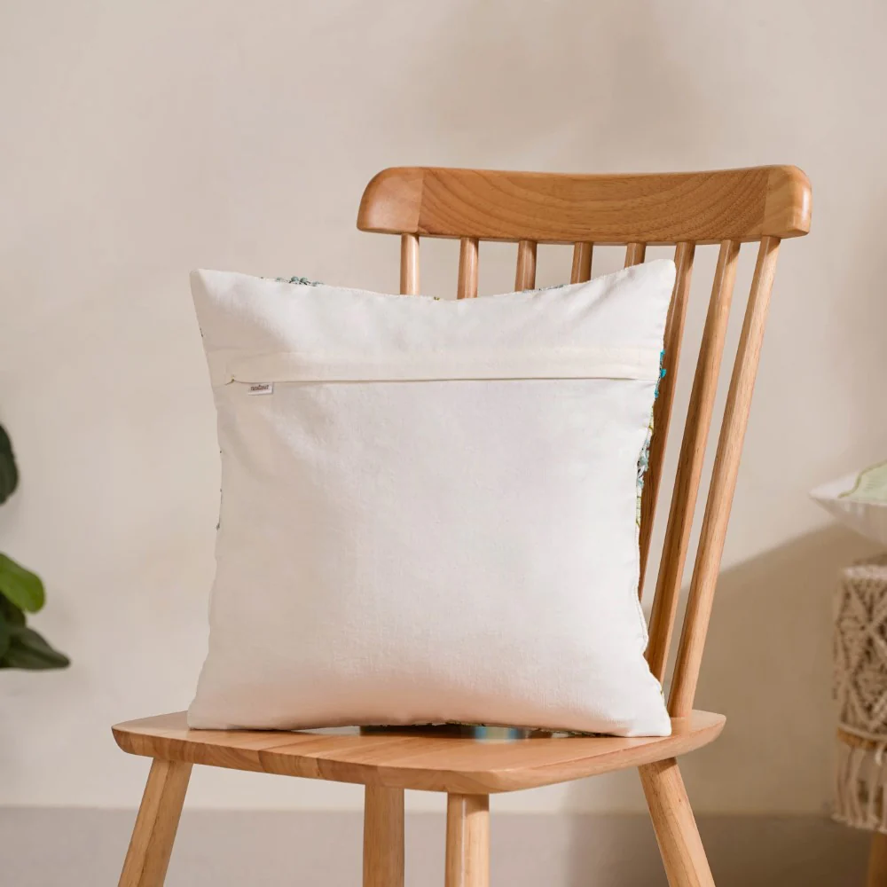 Embroidered Sofa Cushion Cover 16x16 Inch - Image 4