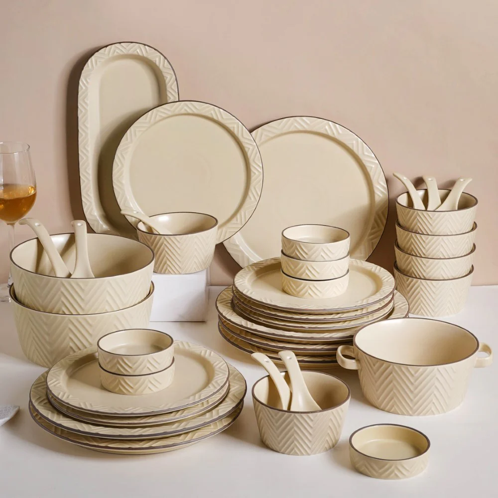 Serenity White 36 Piece Dinner Set For 6 - Image 4