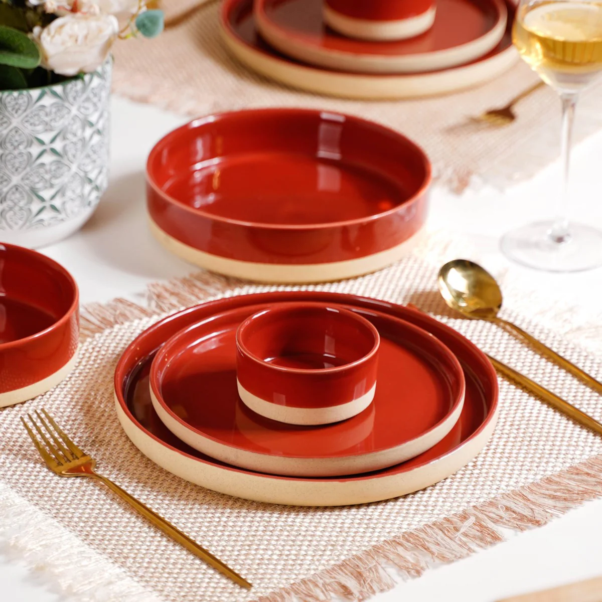 Serving Bowls Amber Clay Set Of 2 Small 500ml - Image 10