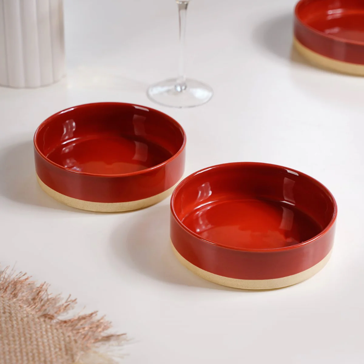 Serving Bowls Amber Clay Set Of 2 Small 500ml - Image 8
