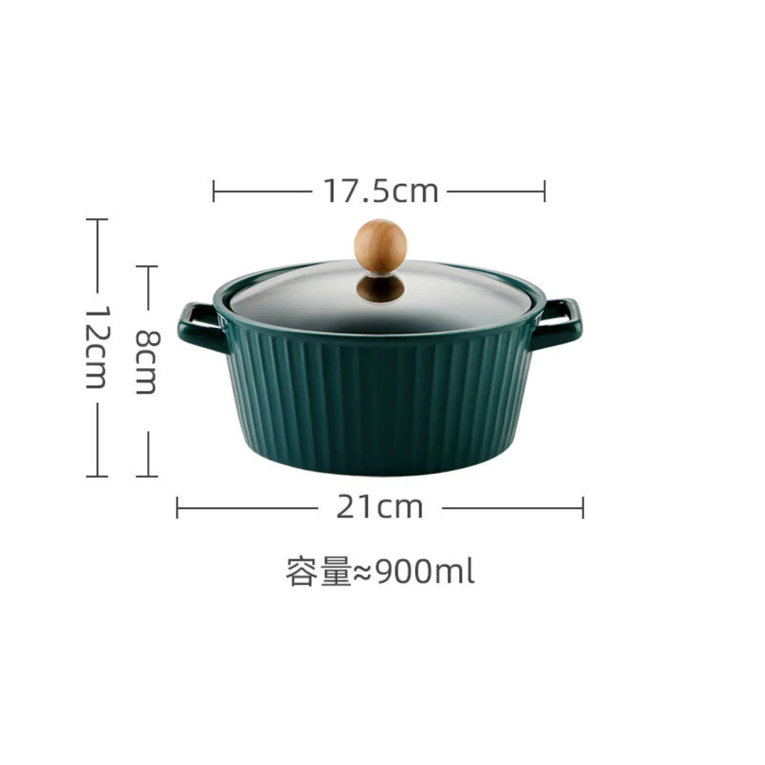 Serving Pot With Lid Green - Image 4