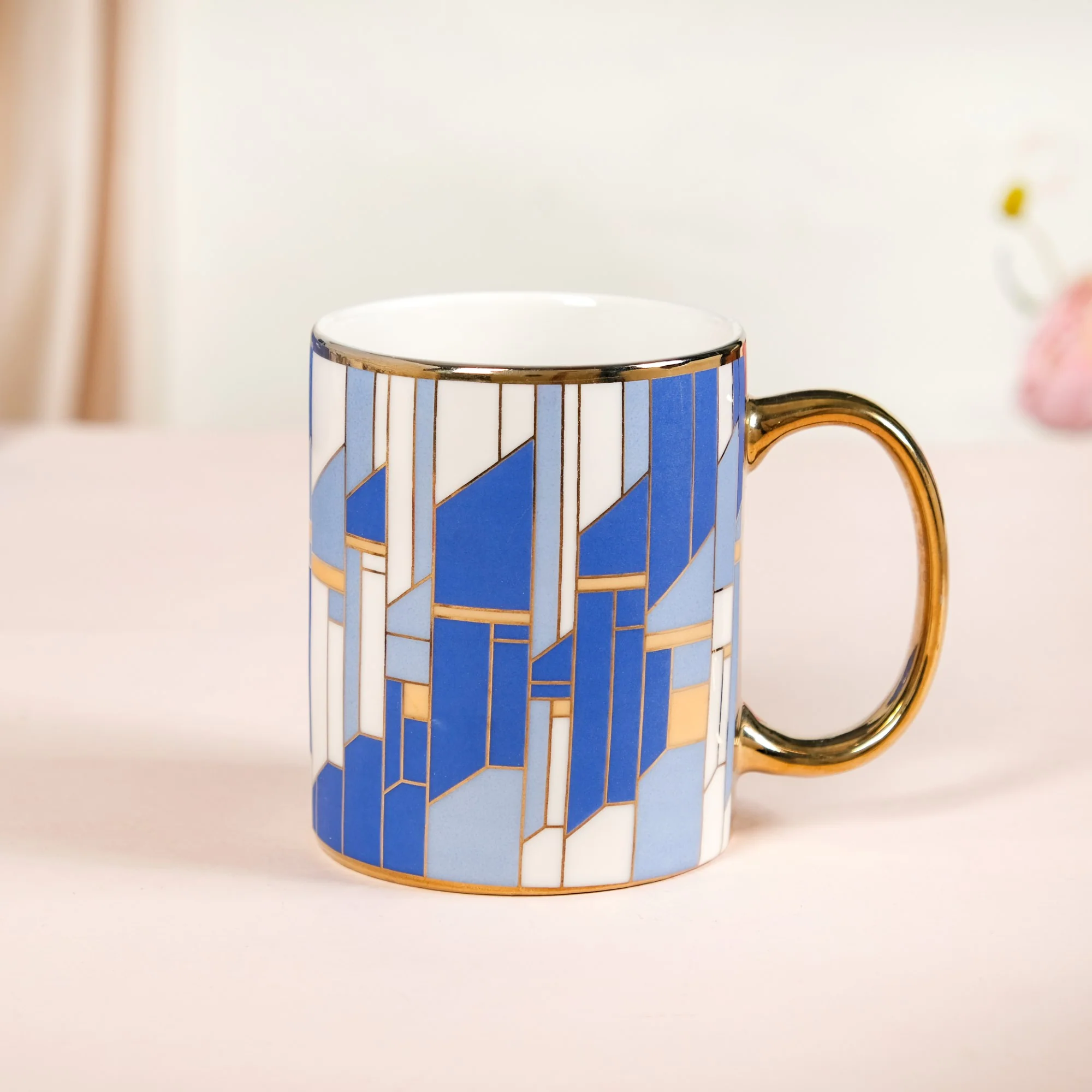 Set Of 2 Blue Gold Tea Cups With Gift Box 350ml - Image 9