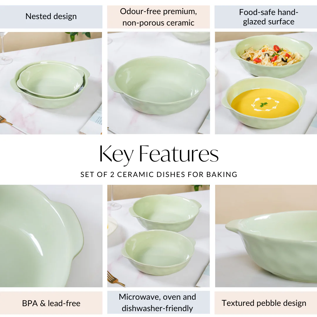 Set Of 2 Ceramic Dishes For Baking And Serving - Image 5