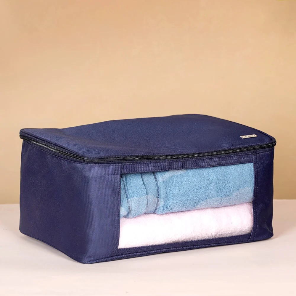 Set Of 2 Cupboard Organiser Storage Bags Blue - Image 2
