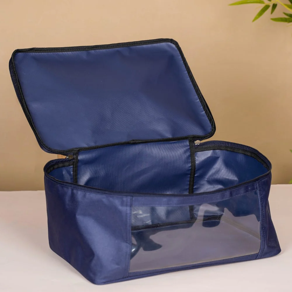 Set Of 2 Cupboard Organiser Storage Bags Blue - Image 5