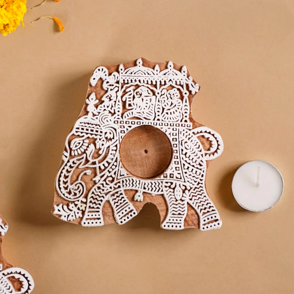 Set Of 2 Elephant Candle Holders With Tea Lights - Image 7