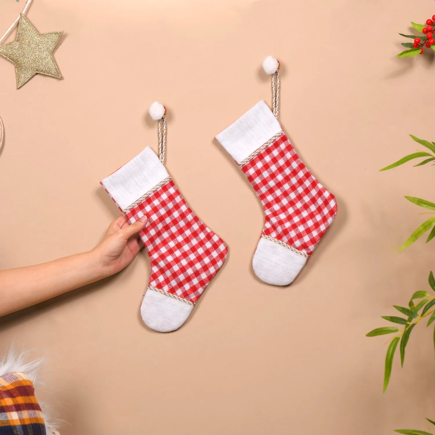 Set Of 2 Festive Stockings - Image 3