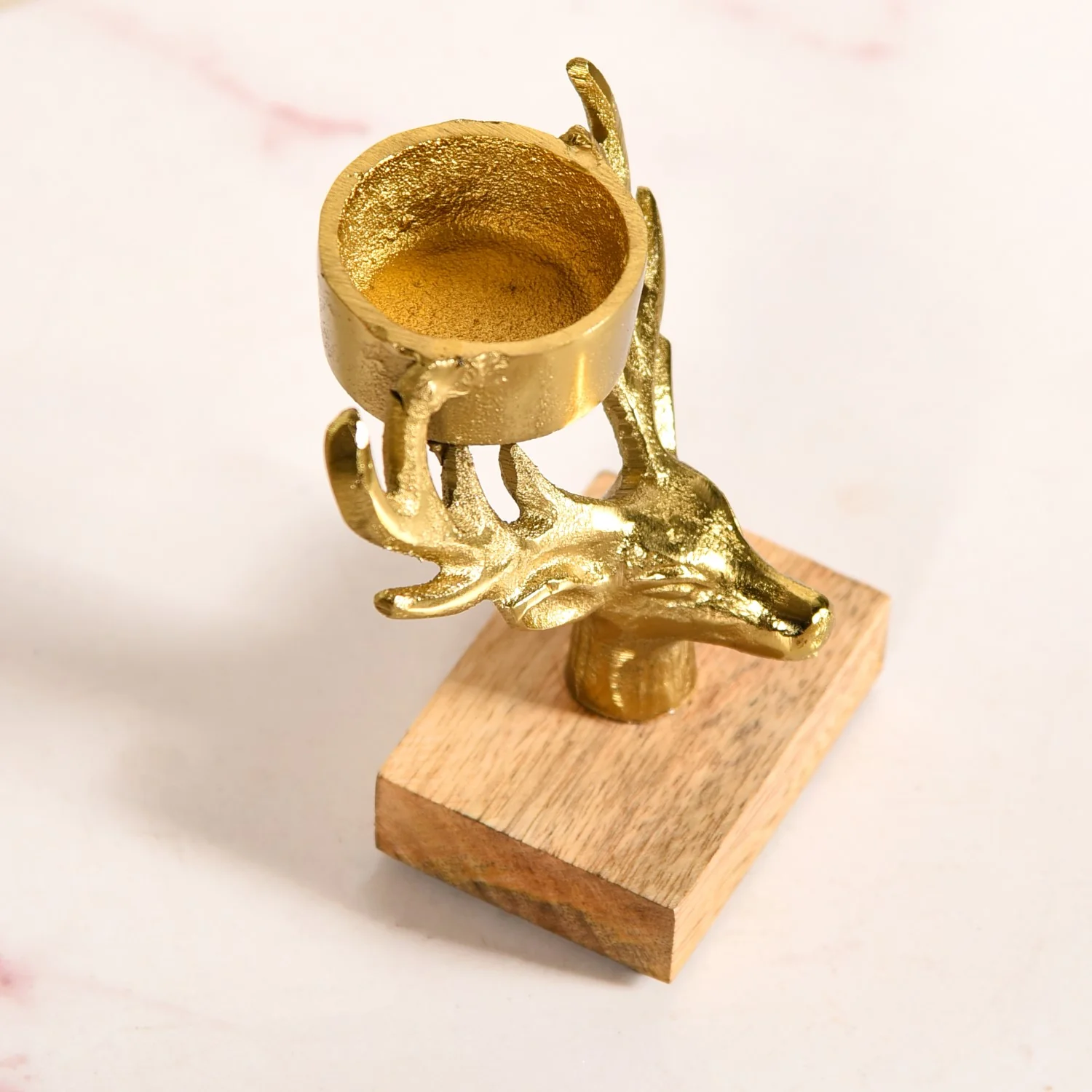 Set Of 2 Gold Stag Tea Light Candle Holder - Image 8