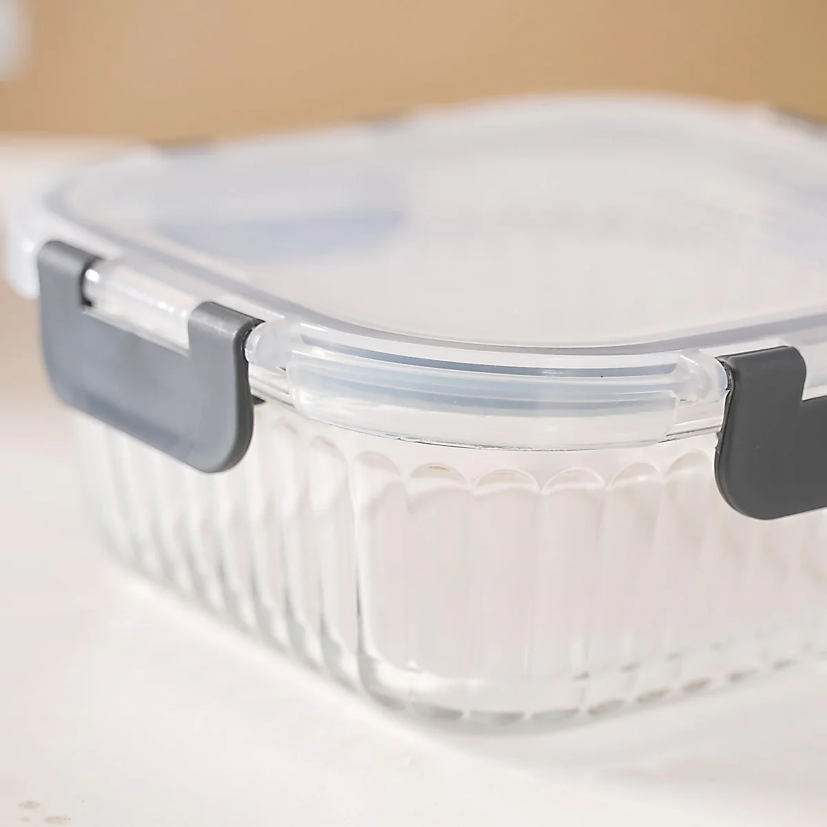 Set Of 2 Microwave Safe Glass Storage Food Containers 800ml - Image 8