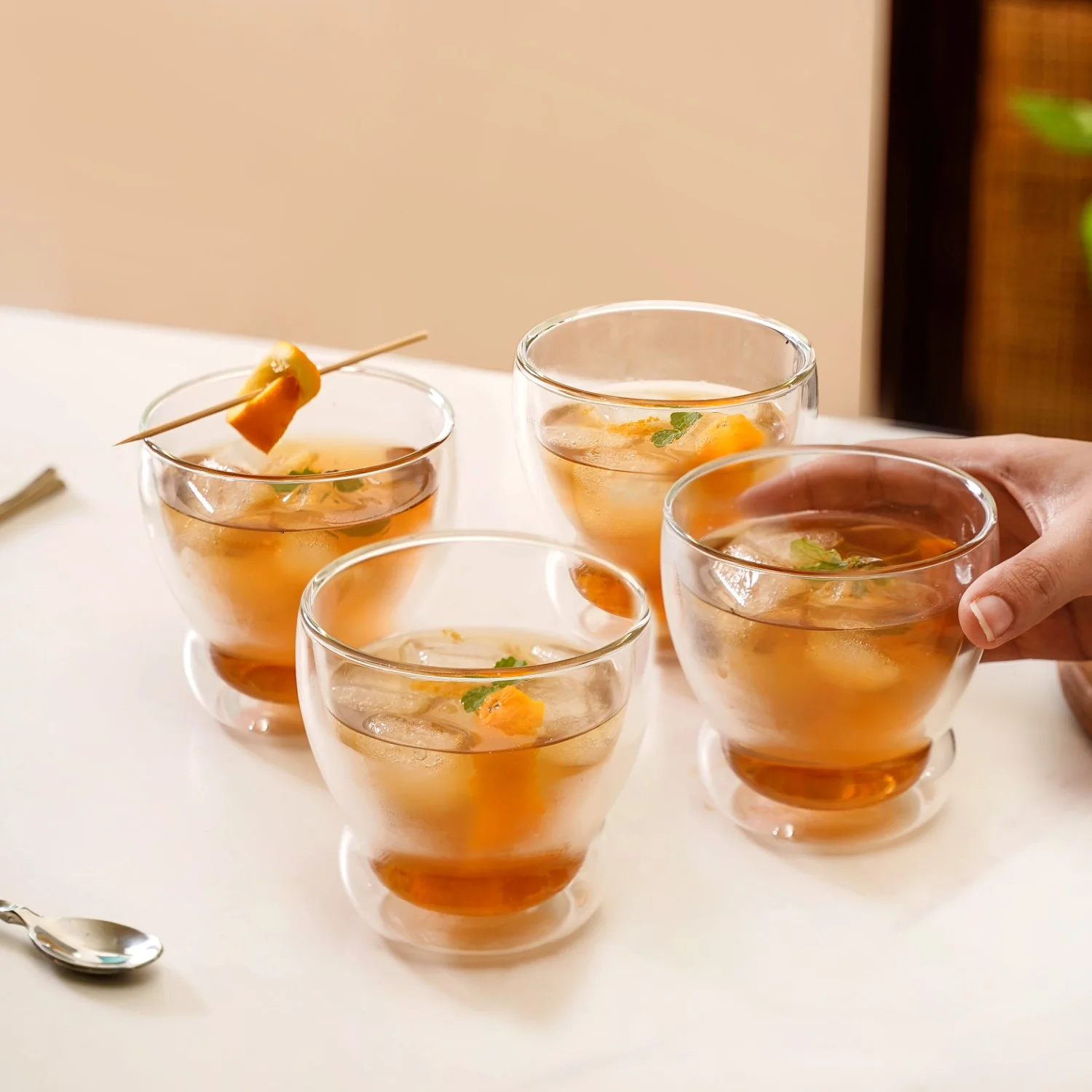 Set Of 2 Minimalist Chic Juice Glasses 325ml - Image 8