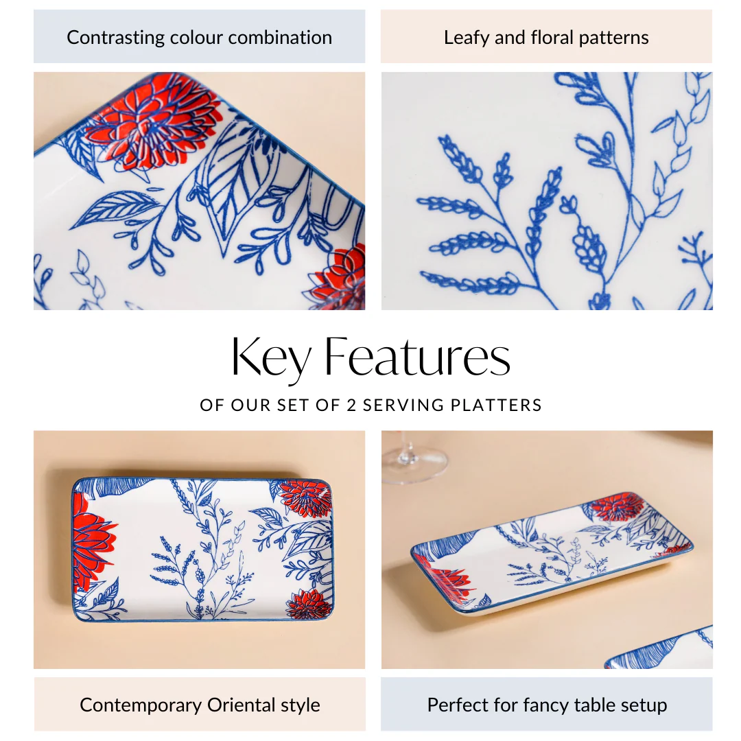 Set Of 2 Orient Snack Platters 8 Inch - Image 5