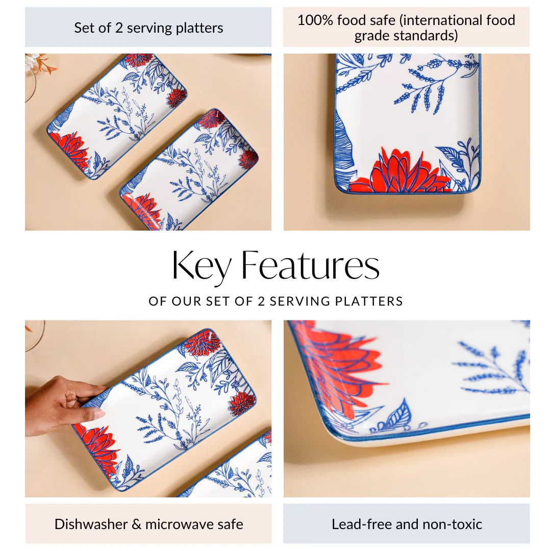 Set Of 2 Orient Snack Platters 8 Inch - Image 6
