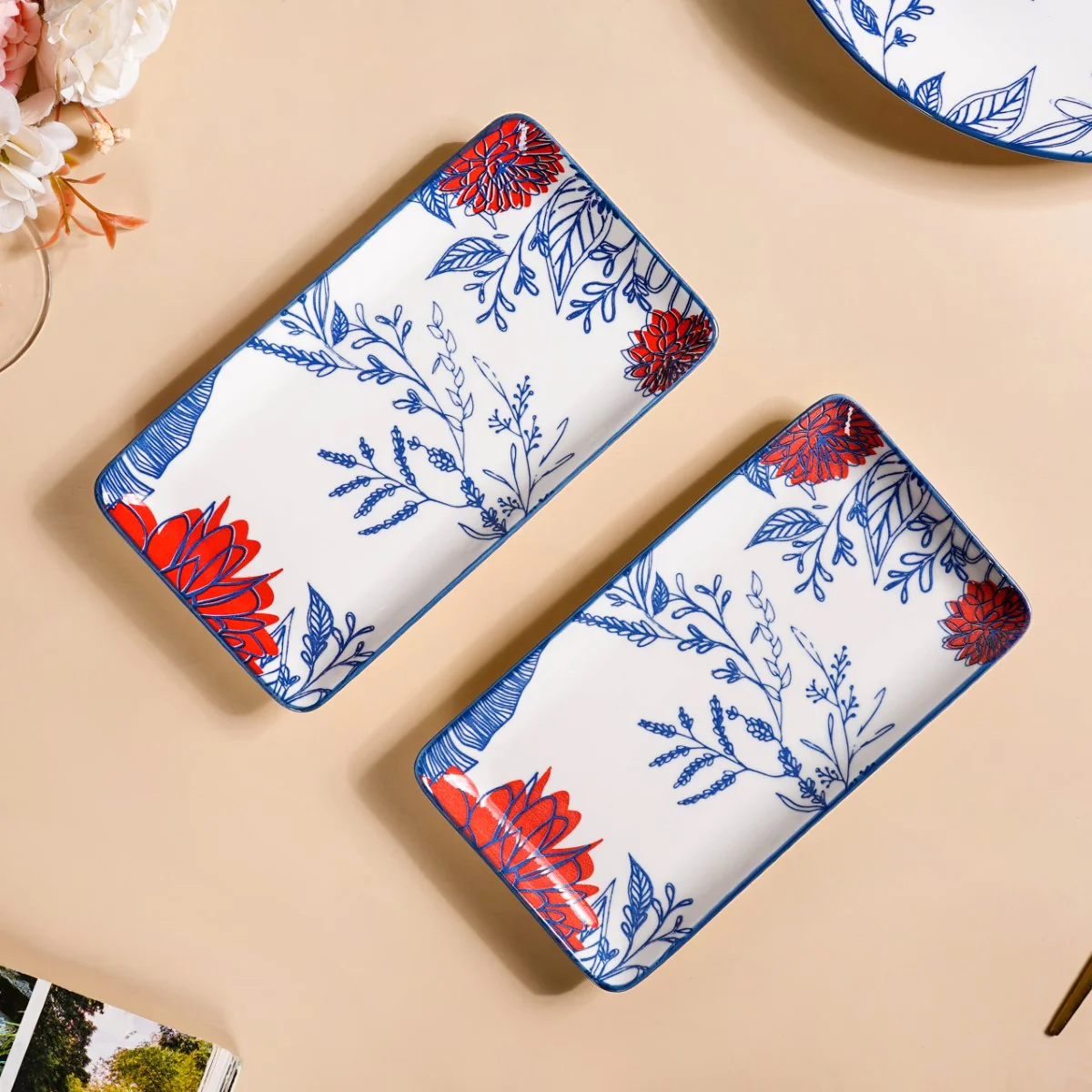 Set Of 2 Orient Snack Platters 8 Inch - Image 7