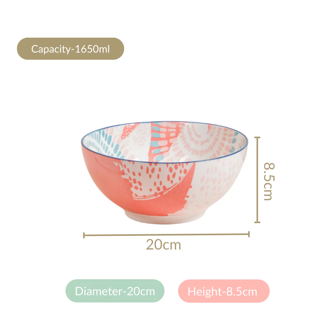 Set Of 2 Pastel Ceramic Serving Bowls 1650ml - Image 7