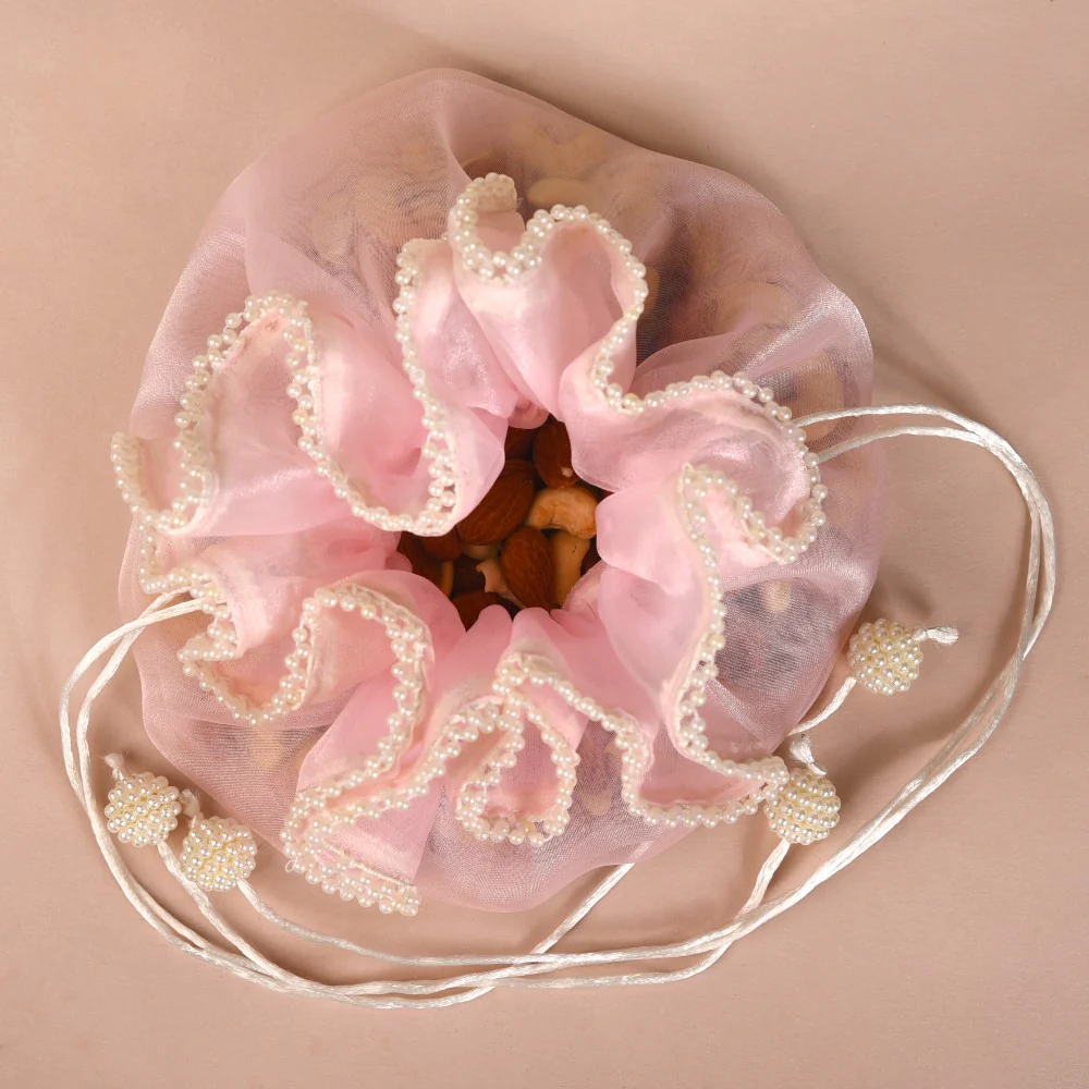 Set Of 2 Pearl Embellished Potli Bags - Image 8