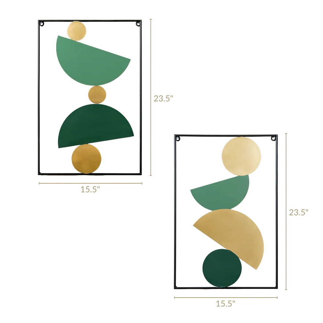 Set Of 2 Rock Cairn Metal Wall Art 23x15 Inch - Image 5