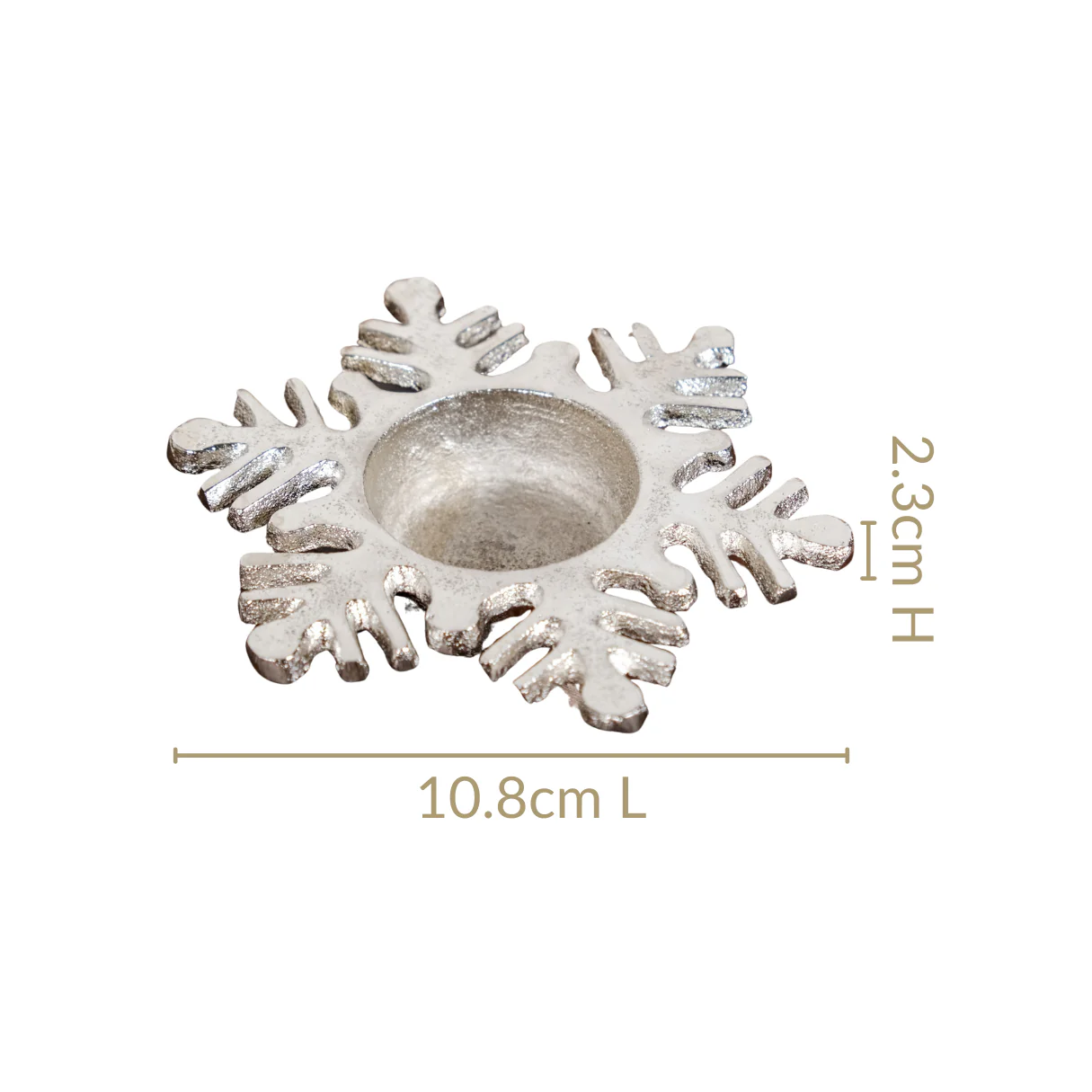 Set Of 2 Silver Snowflake Tea Light Candle Holder - Image 4