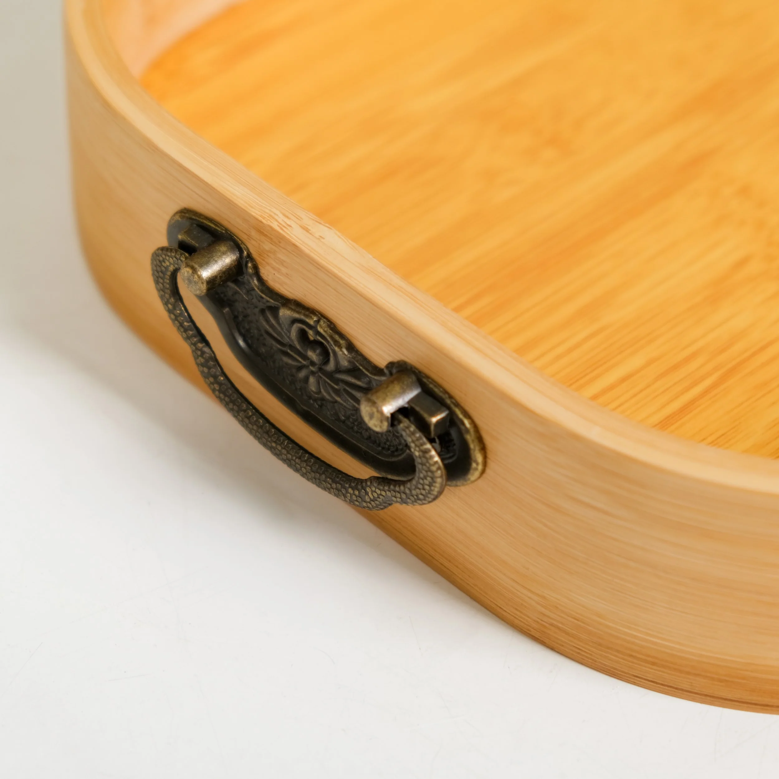 Set Of 3 Bamboo Wood Serving Trays With Handles - Image 10