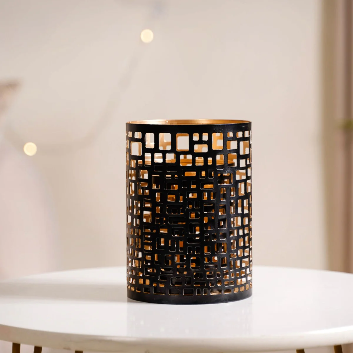 Set of 3 Luxe Metal Cutwork Votive Holder - Image 11