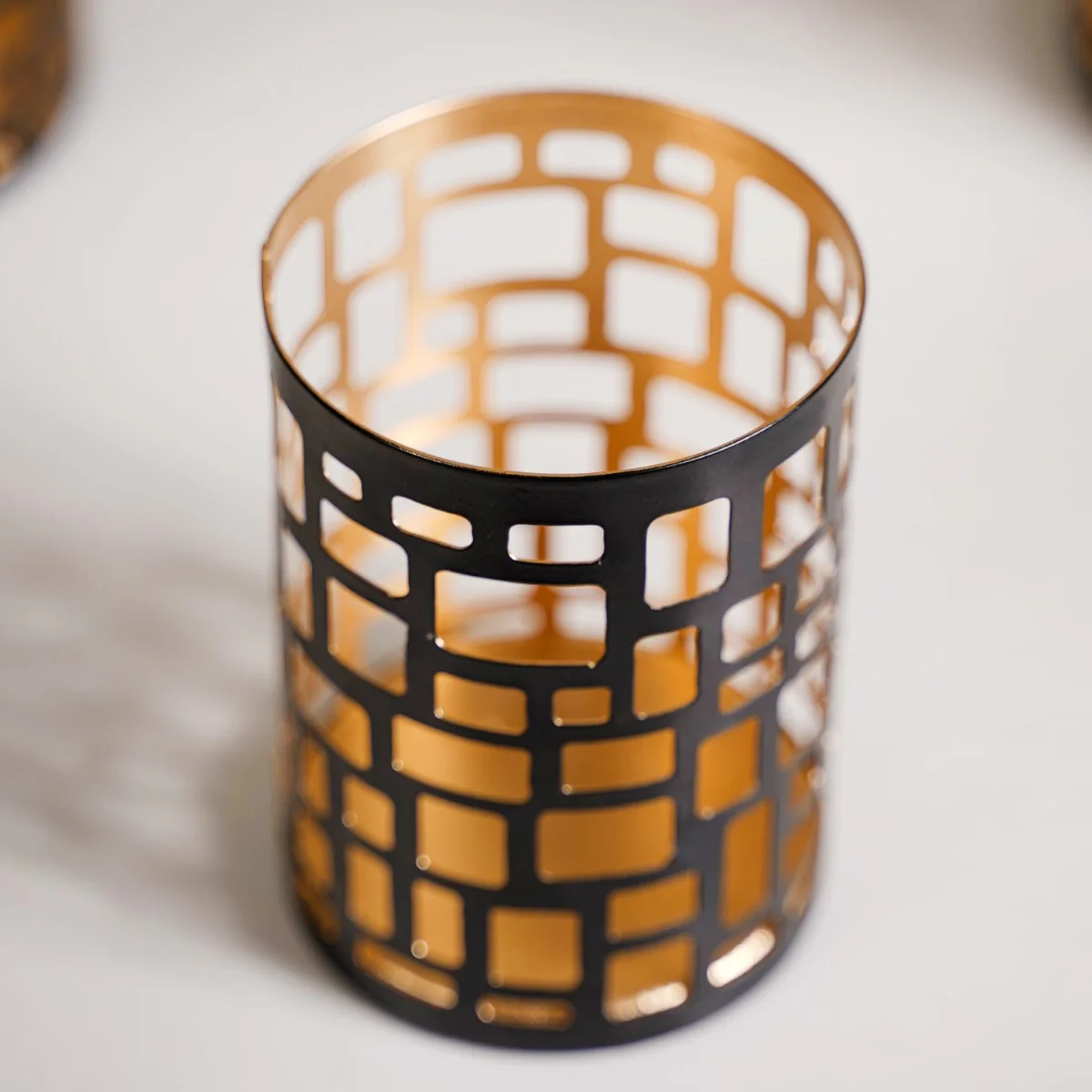 Set of 3 Luxe Metal Cutwork Votive Holder - Image 4