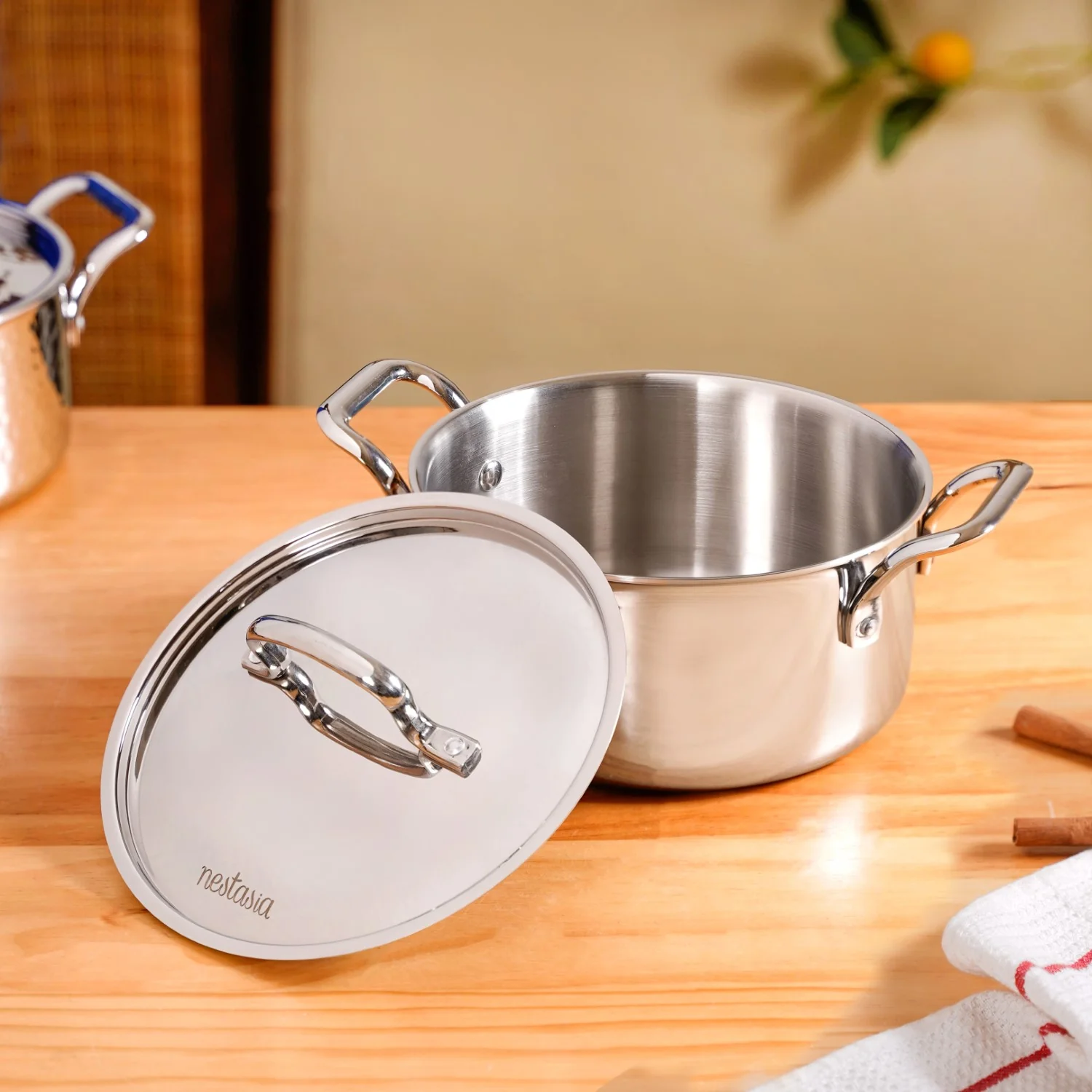 Set Of 3 Triply Daily Cook Set With Kadai Frying Pan And Casserole - Image 7