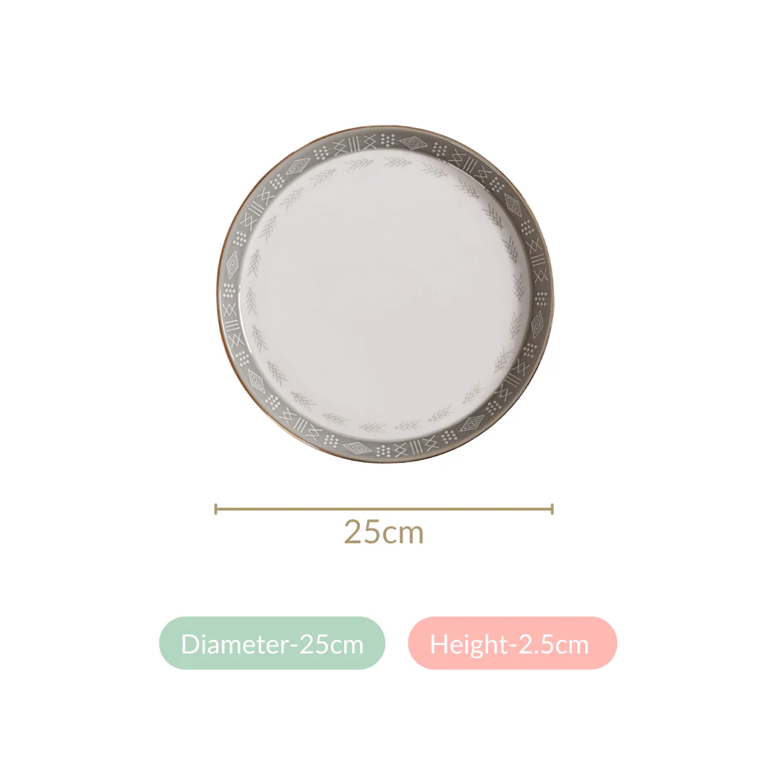 Set Of 4 Azo Grey Dinner Plates 10 Inch - Image 5