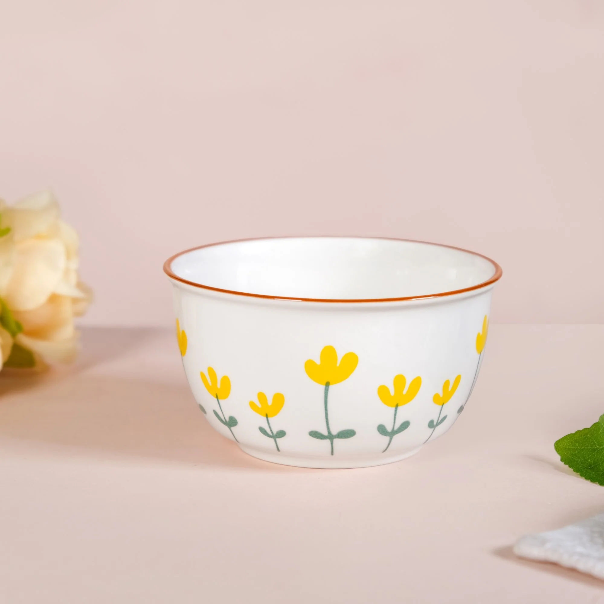 Set Of 4 Floret Soup Bowls With Spoons 400ml - Image 7