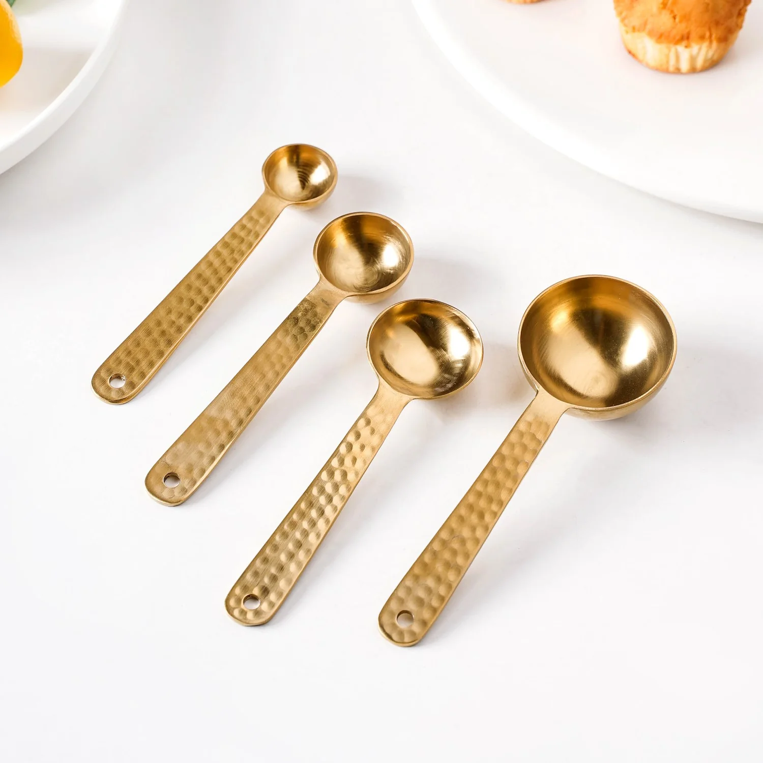 Set Of 4 Gold Measuring Spoons - Image 7