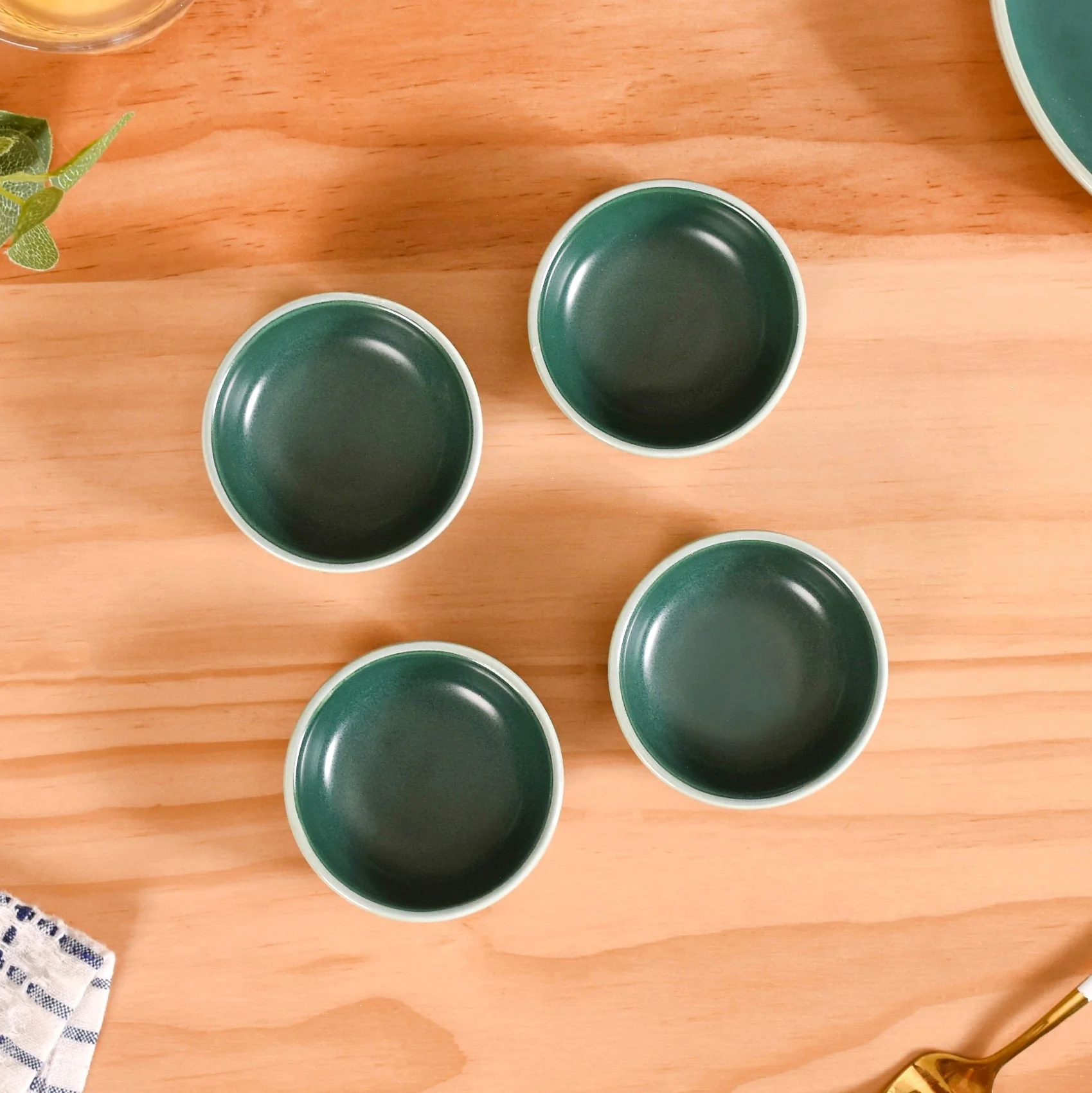 Set Of 4 Green Zoella Dip Dishes 100ml - Image 3